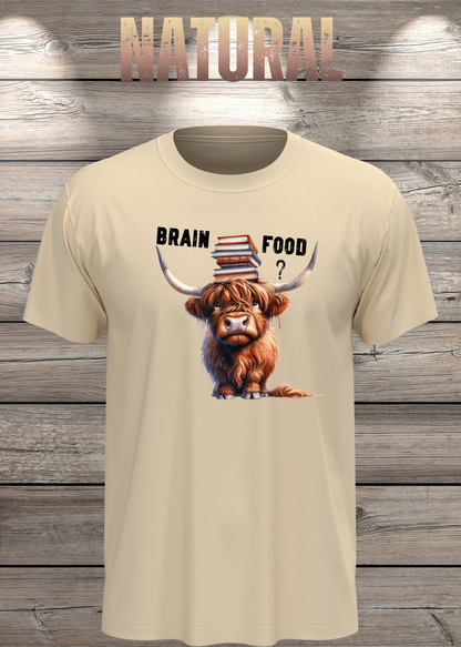 Unisex-T-Shirt „Brain Food?“ in Natural.
