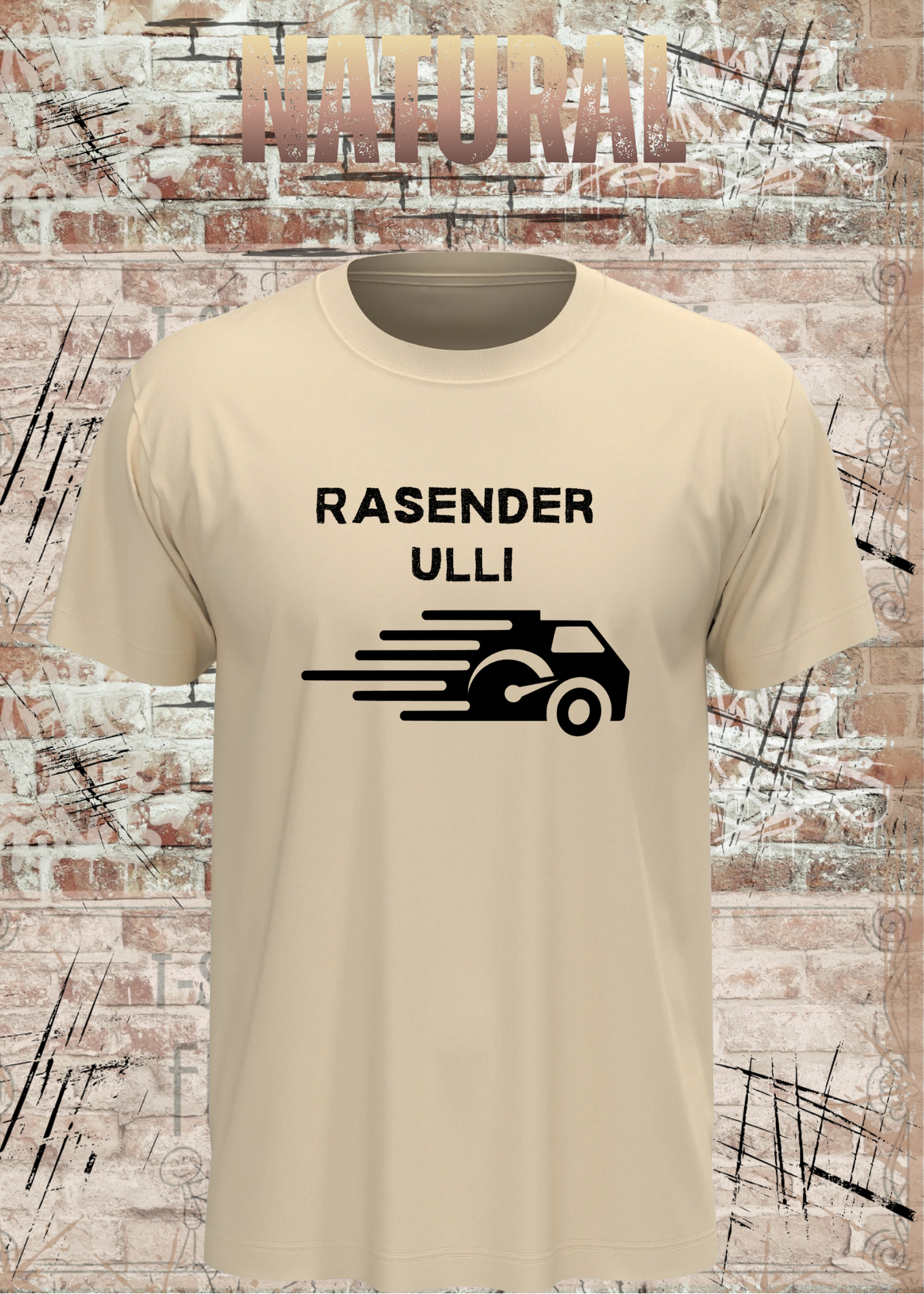 Paketfahrer T-Shirt mit Wunschname – Rasender Wunschname | Lustiges Geschenk für Zusteller
