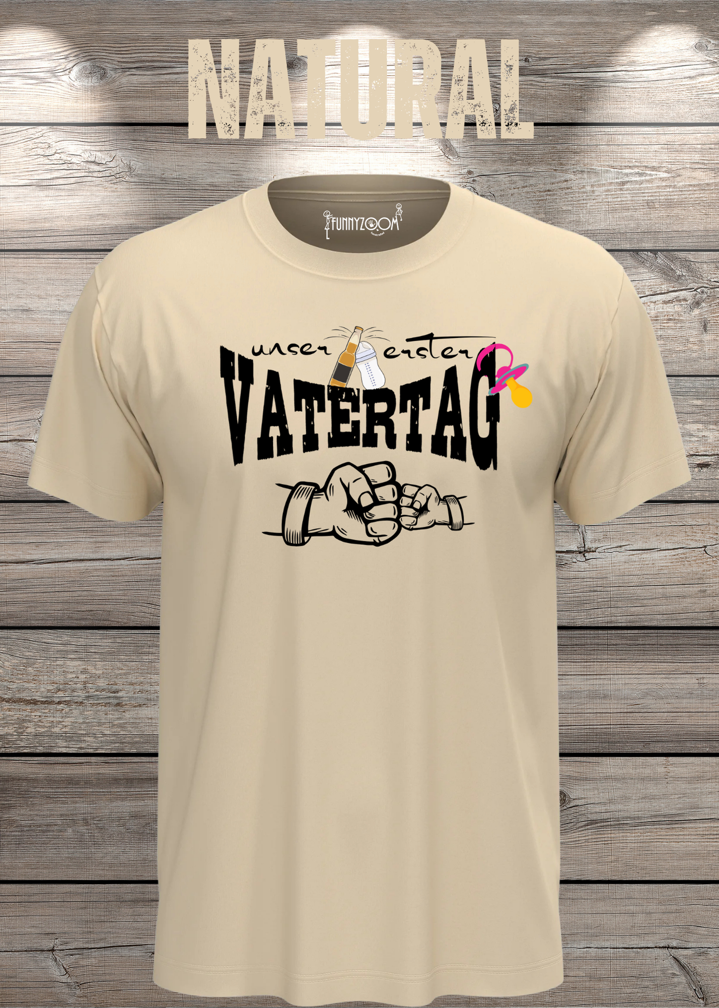 Herren T-Shirt für Papas mit Mädels Unser erster Vatertag Partnerschirt Vater Tochter T-Shirt Geschenkidee Witziges Papa T-Shirt
