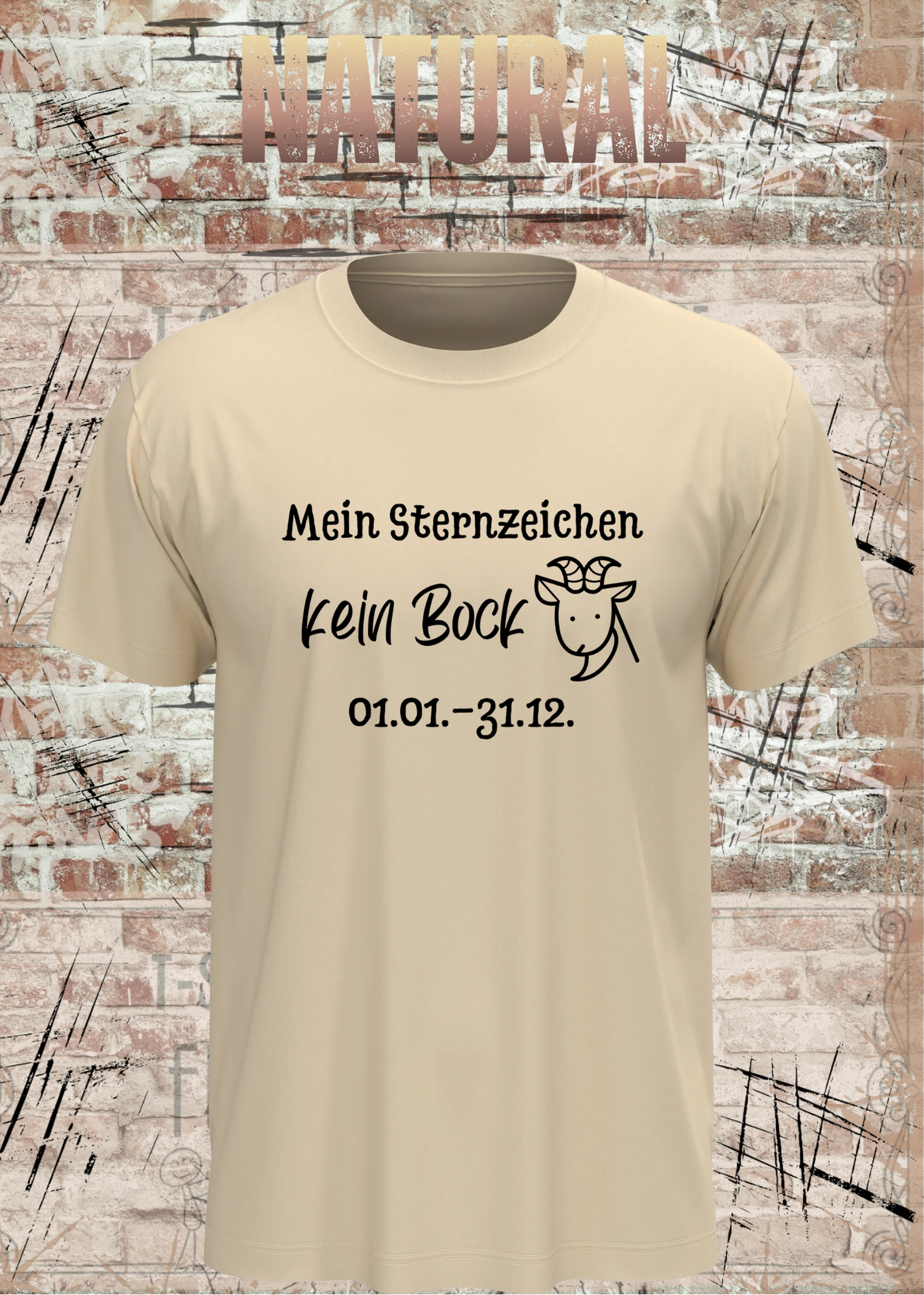 Mein Sternzeichen Kein Bock T-Shirt – Lustiges Faultier Spruch Shirt Unisex