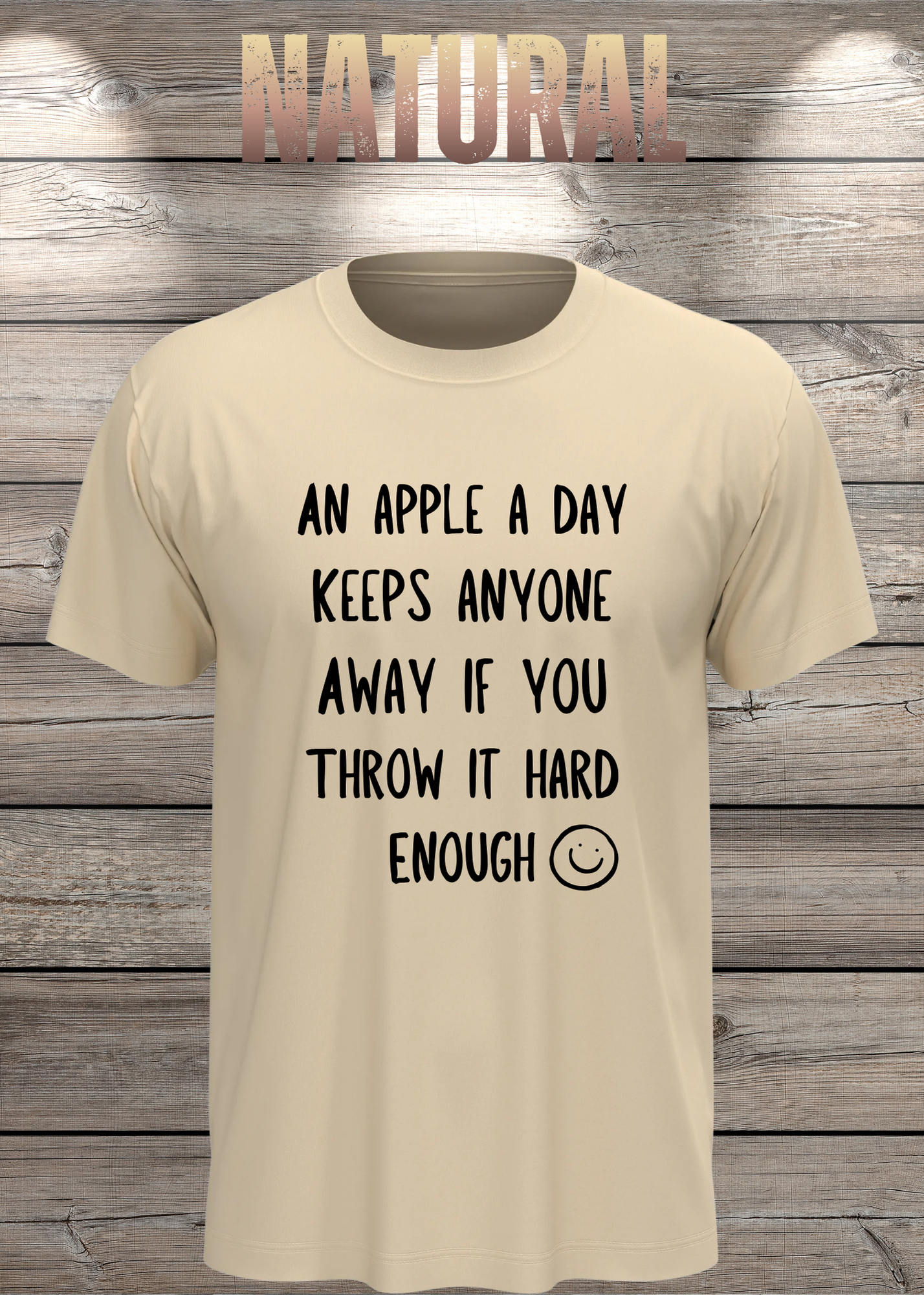 T-Shirt An Apple a Day Keeps Anyone Away - Lustiger Spruch Geschenkidee Geburtstag Unisex