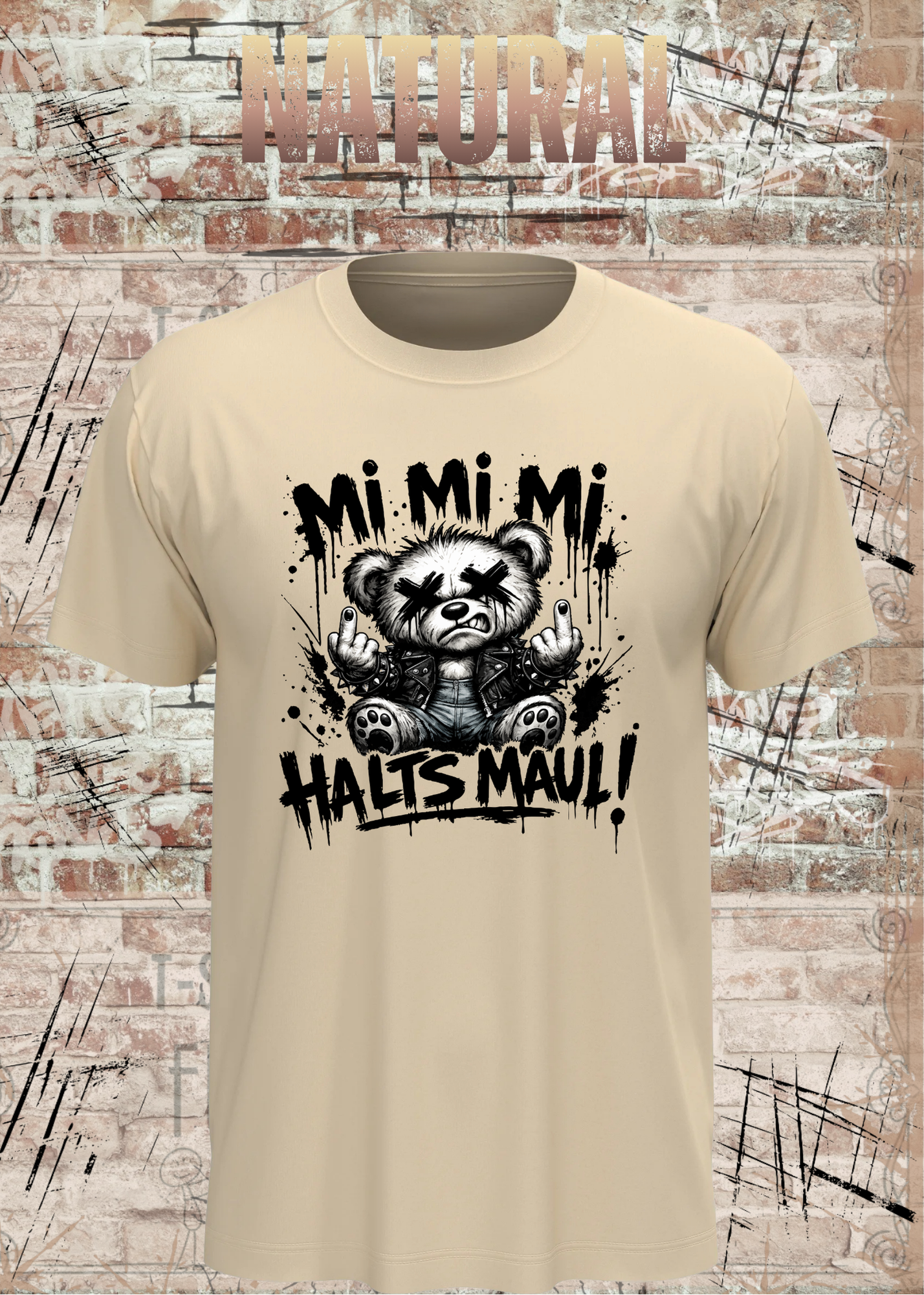 Mi Mi Mi Halt’s Maul T-Shirt – Frecher Teddy Spruch Unisex