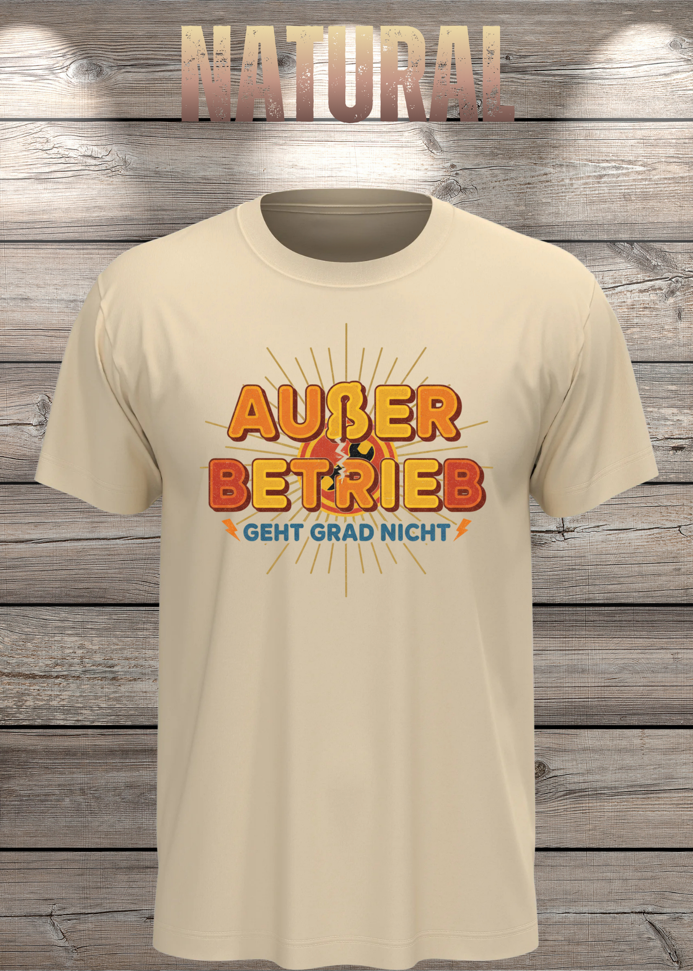 T-Shirt 'Außer Betrieb' - Witziges Spruch-Shirt für Ruhesuchende