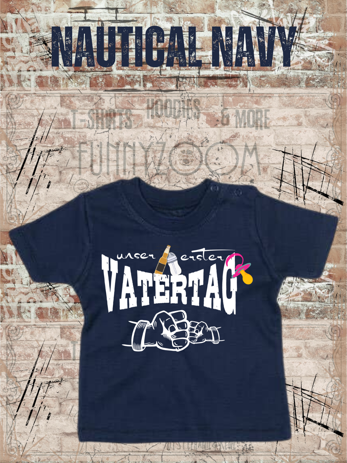 Baby Maedchen T-Shirt Unser erster Vatertag Suesse Geschenkidee Papa Witziges Baby Shirt