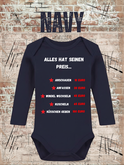 Baby Body Alles hat seinen Preis – Baby Geschenk zur Geburt | Lustiger Babybody für Jungen & Mädchen