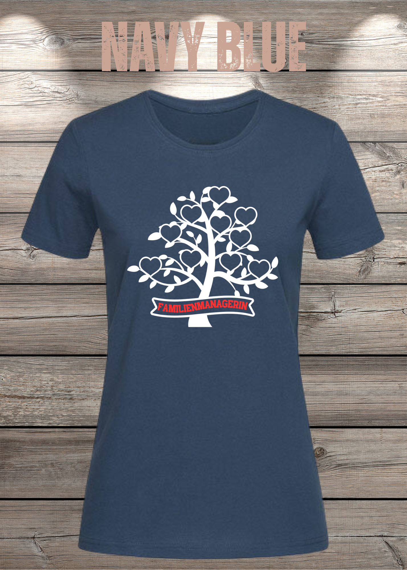 Familienmanagerin T-Shirt Damen – Herzbaum | Geschenk für Mama