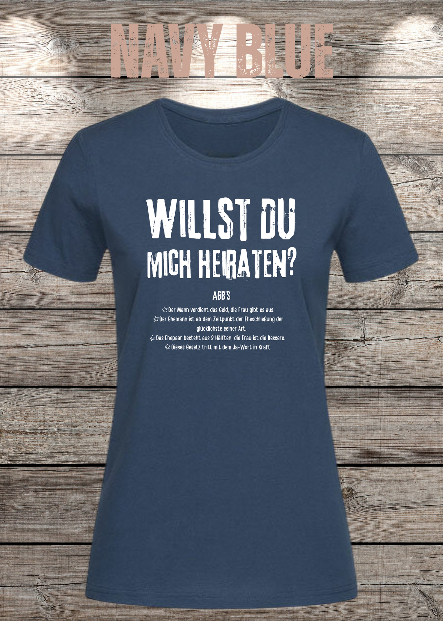 Willst Du mich heiraten? Damen T-Shirt – Lustiges Romantik Shirt | Geschenk für Freundin | Statement Shirt