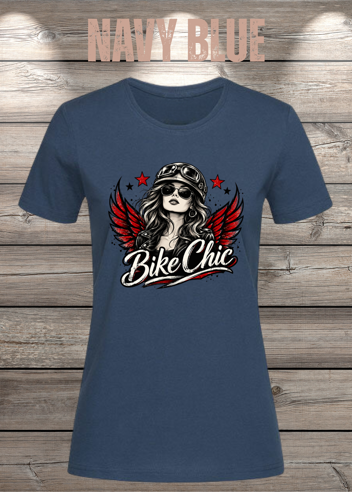 Bike Chic – Damen Biker T-Shirt | Rockiges Motorrad Shirt