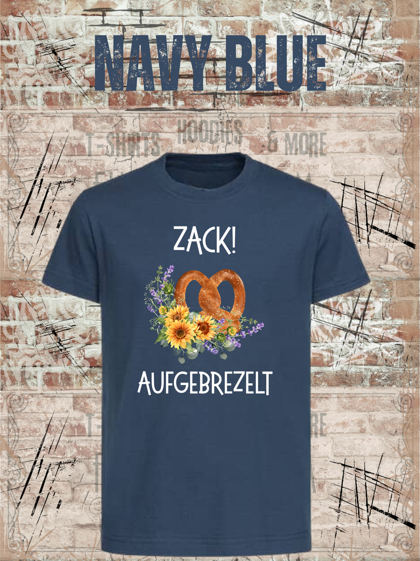 Mädchen T-Shirt „Zack! Aufgebrezelt“ | Lustiges Brezel Shirt mit Blumen