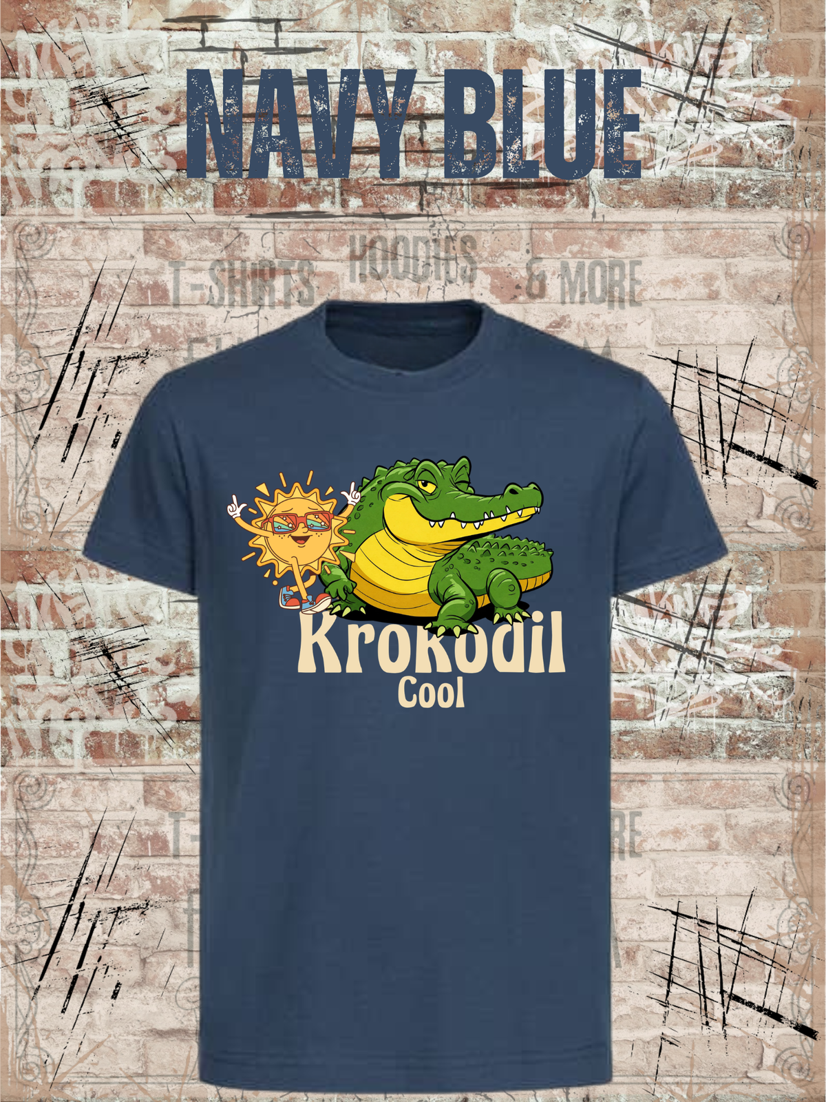 Krokodil Cool – Kinder T-Shirt für Jungen & Mädchen
