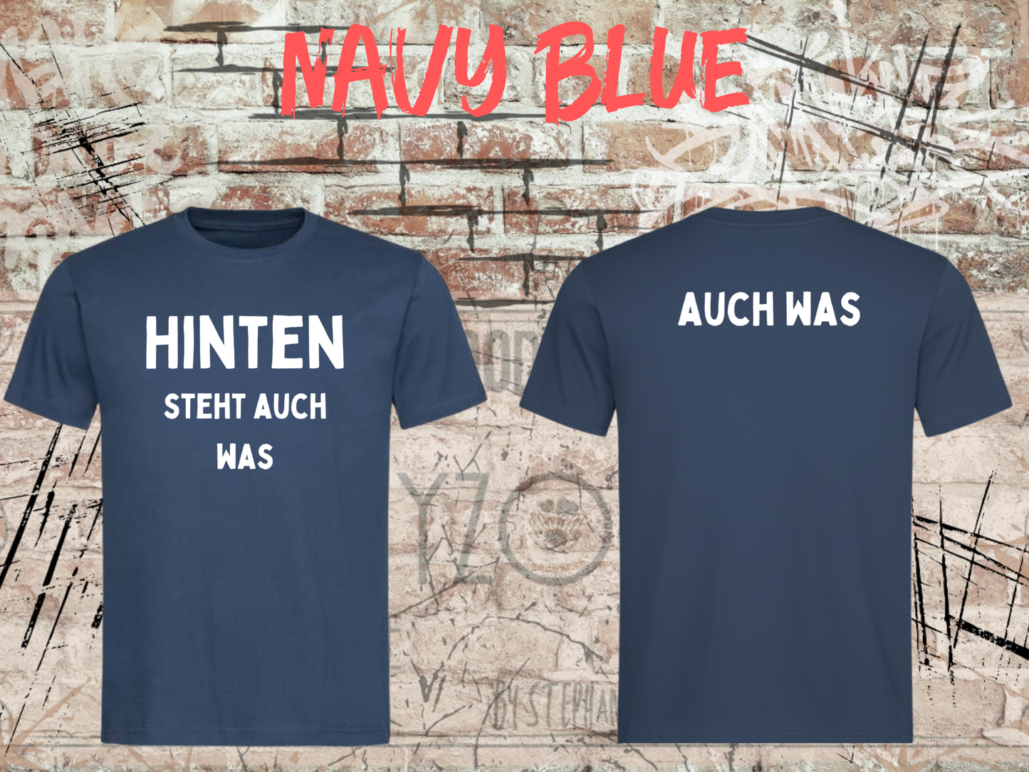 Hinten steht auch was – Lustiges Front & Back T-Shirt | Witziges Sprüche Shirt Damen & Herren