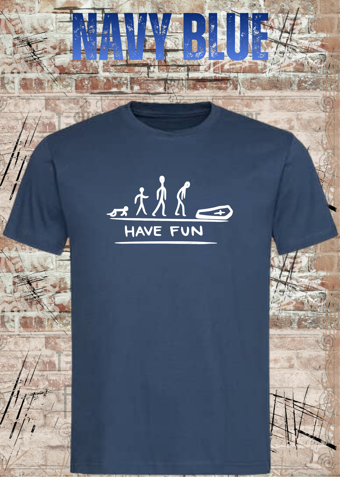Have Fun Evolution Herren Damen Unisex T-Shirt | Lustiges Fun Shirt mit Strichmännchen Humor