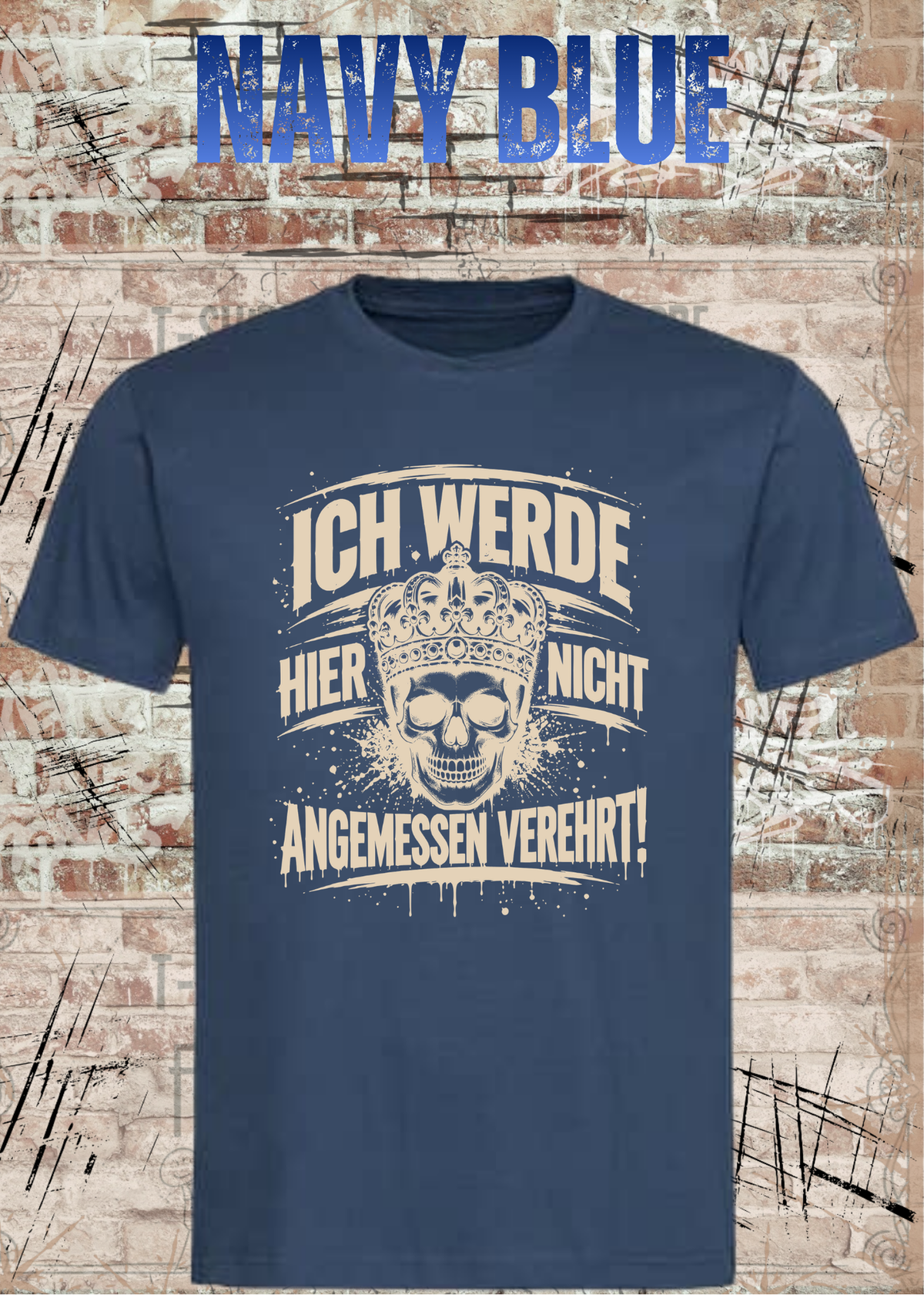 Ich werde hier nicht angemessen verehrt – Herren Skull T-Shirt | FunnyZoom