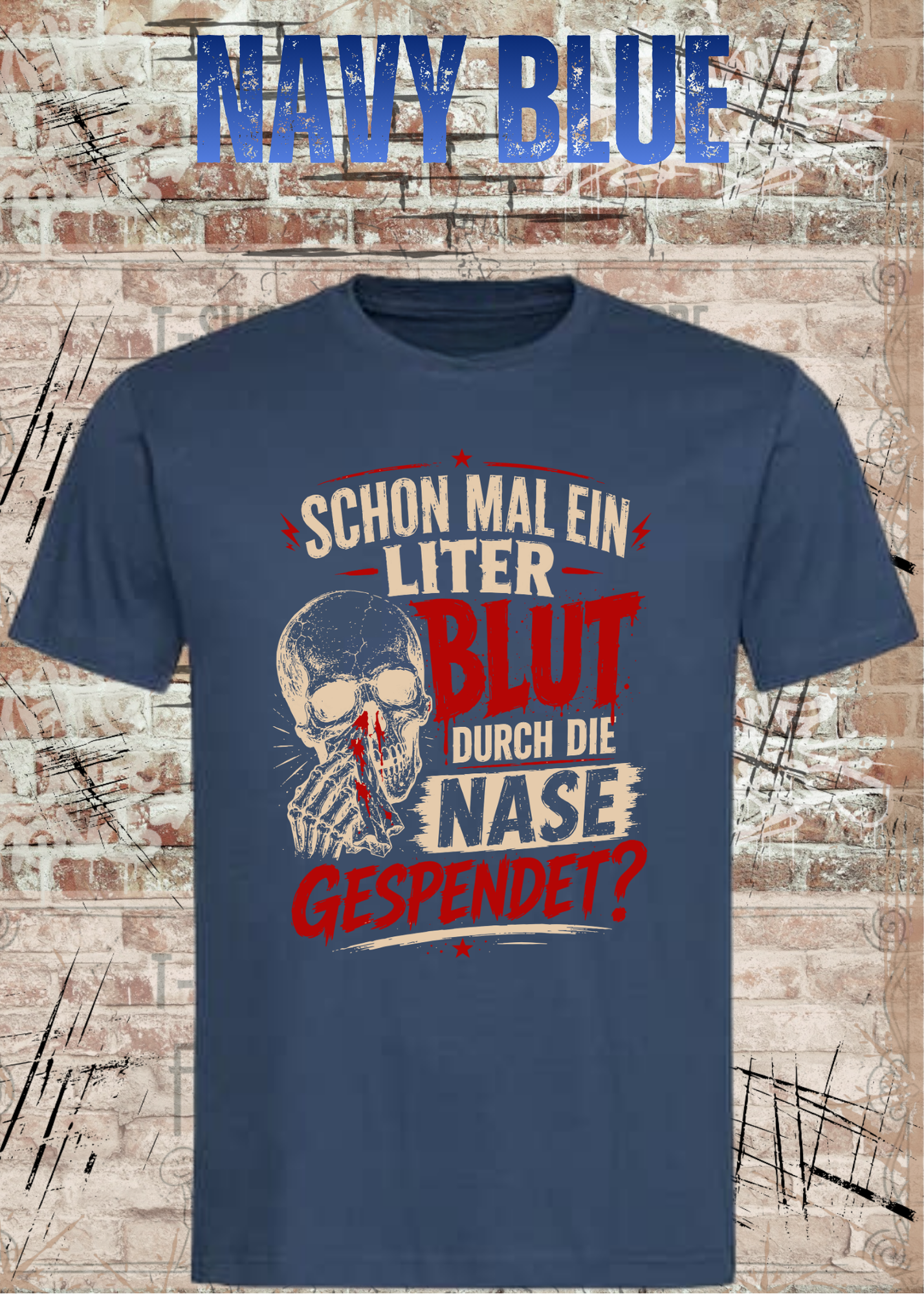 Schon mal ein Liter Blut durch die Nase gespendet? – Lustiges Vintage Unisex T-Shirt
