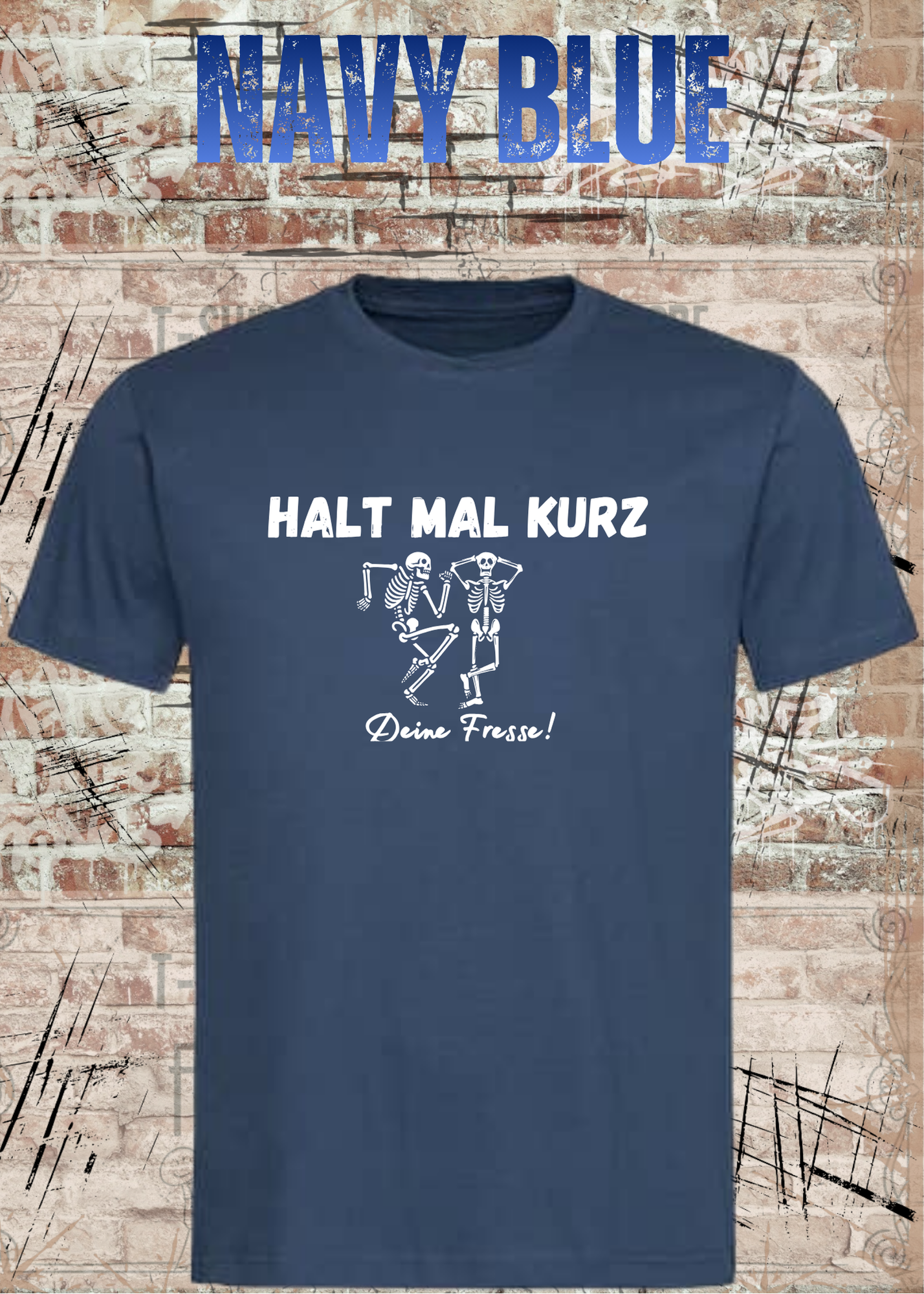Halt mal kurz deine Fresse! Lustiges Skelett T-Shirt mit Spruch Unisex