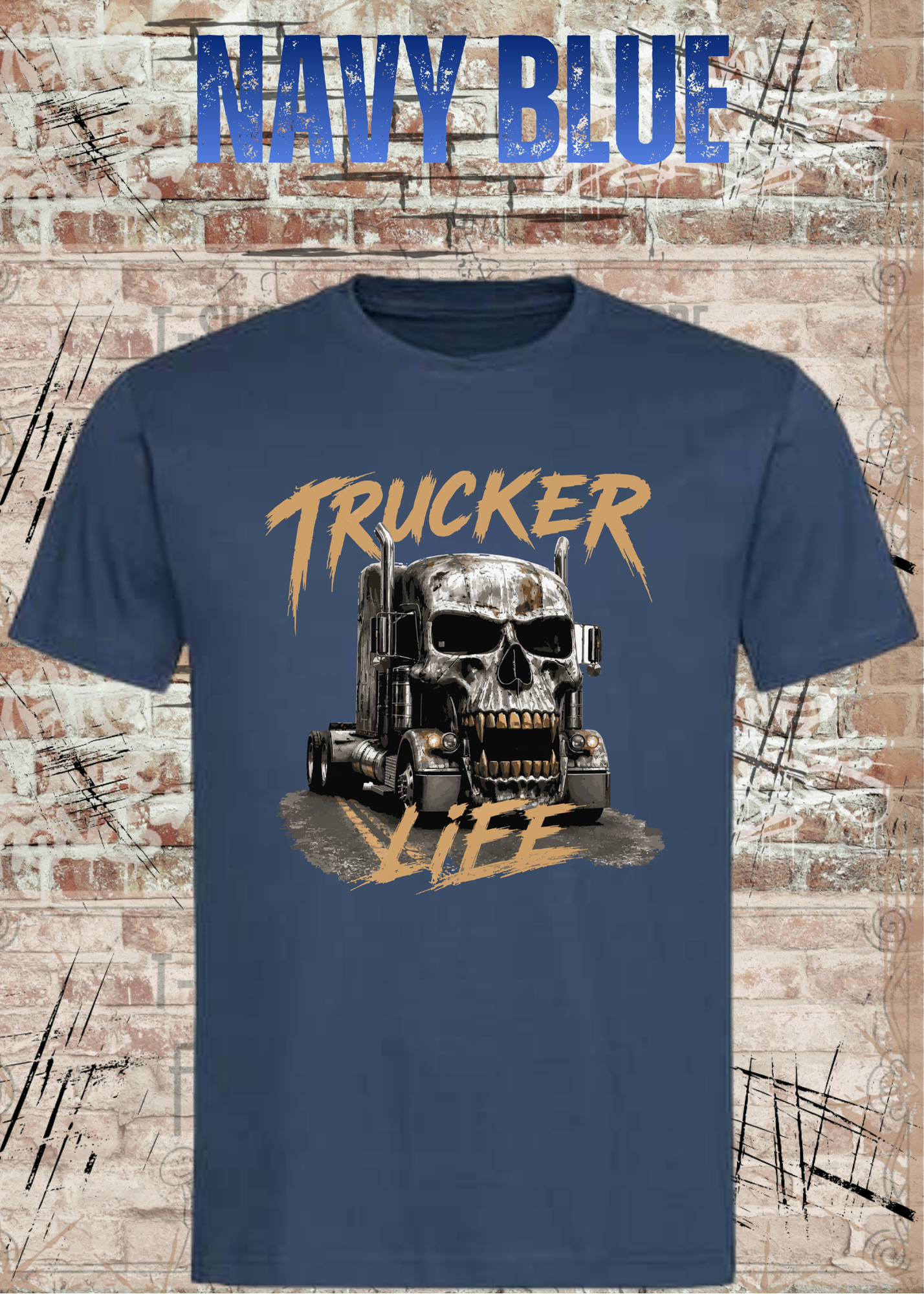 Trucker Life T-Shirt – LKW Totenkopf Shirt für Trucker