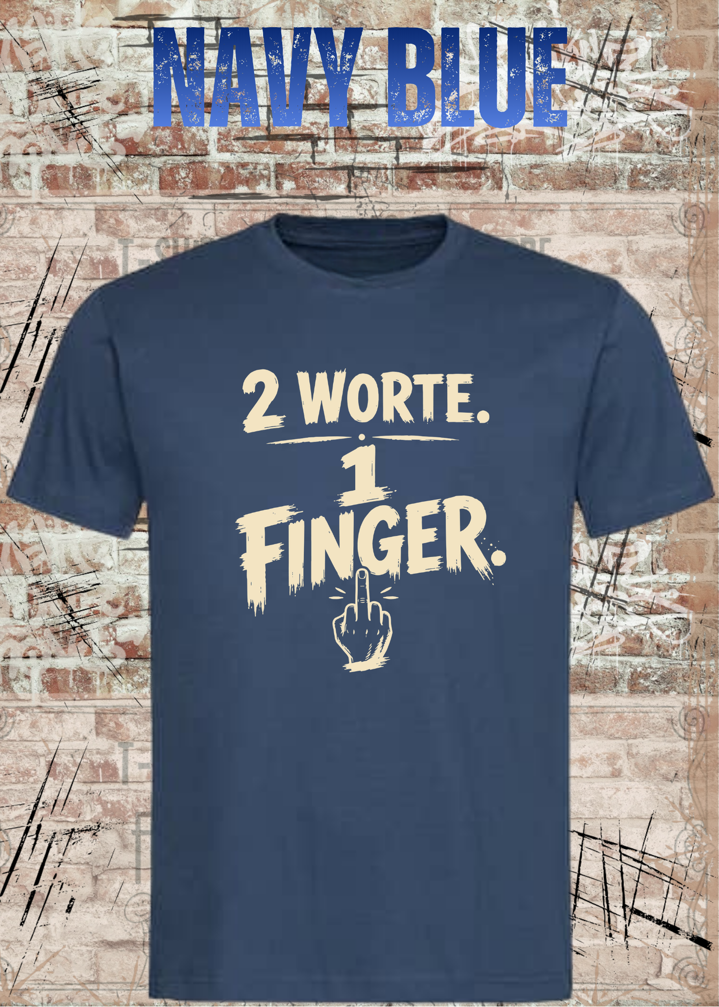2 Worte. 1 Finger. – Freches Unisex T-Shirt