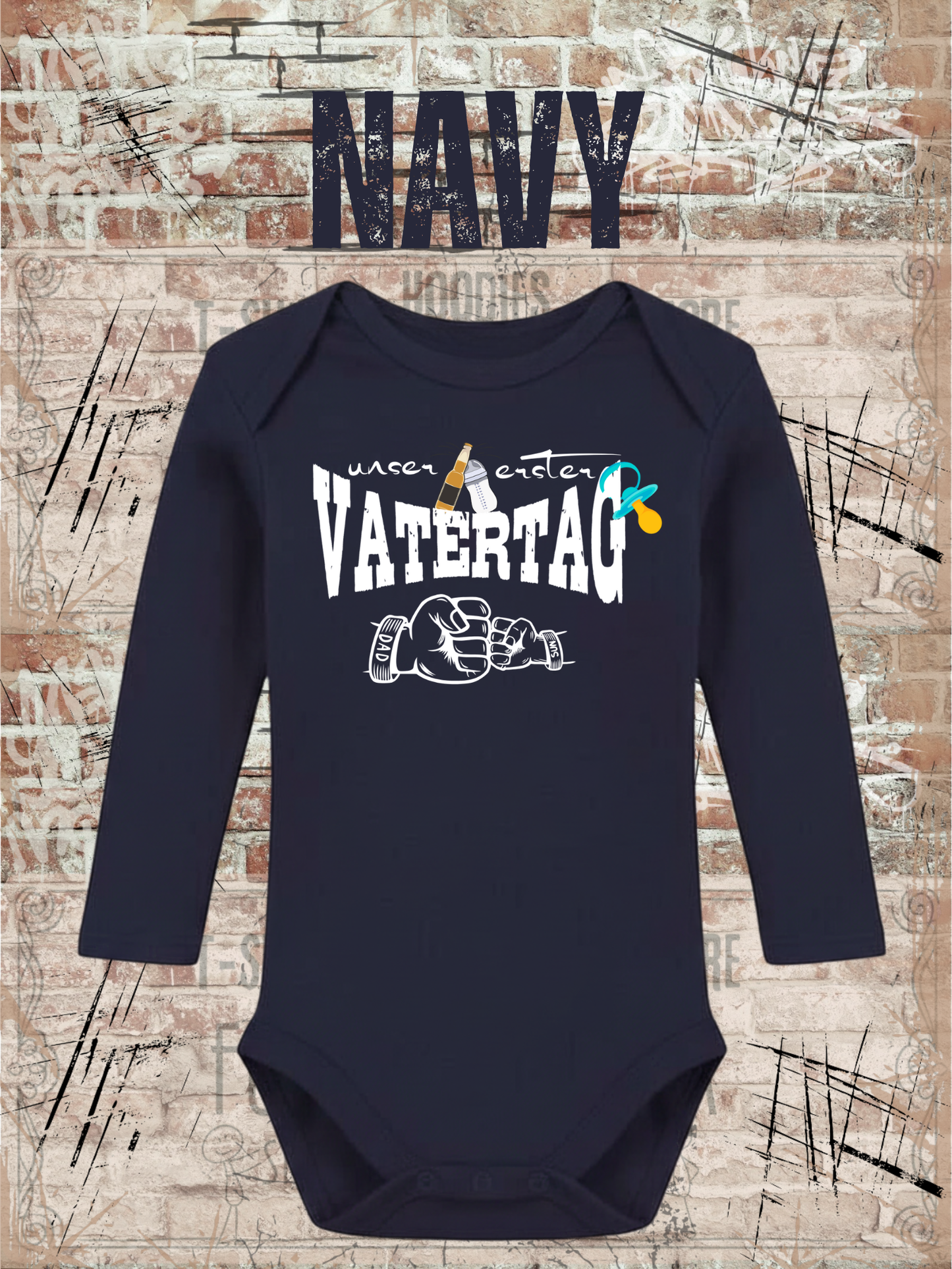 Jungen Baby Body Unser erster Vatertag Geschenkidee Baby Body Newborn Baby Body Papatag Baby Body Strampler Vatertag