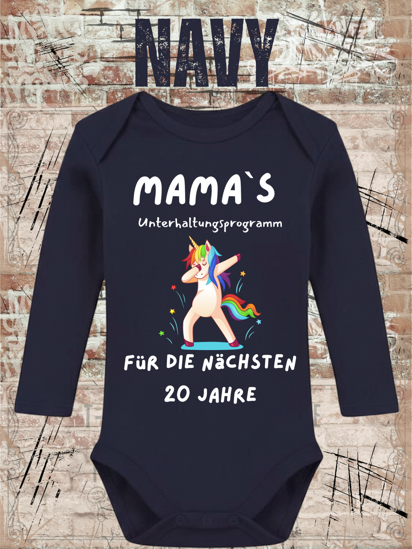 Baby Body 'Mamas Unterhaltungsprogramm' - Lustiger Babybody als Geschenk zur Geburt