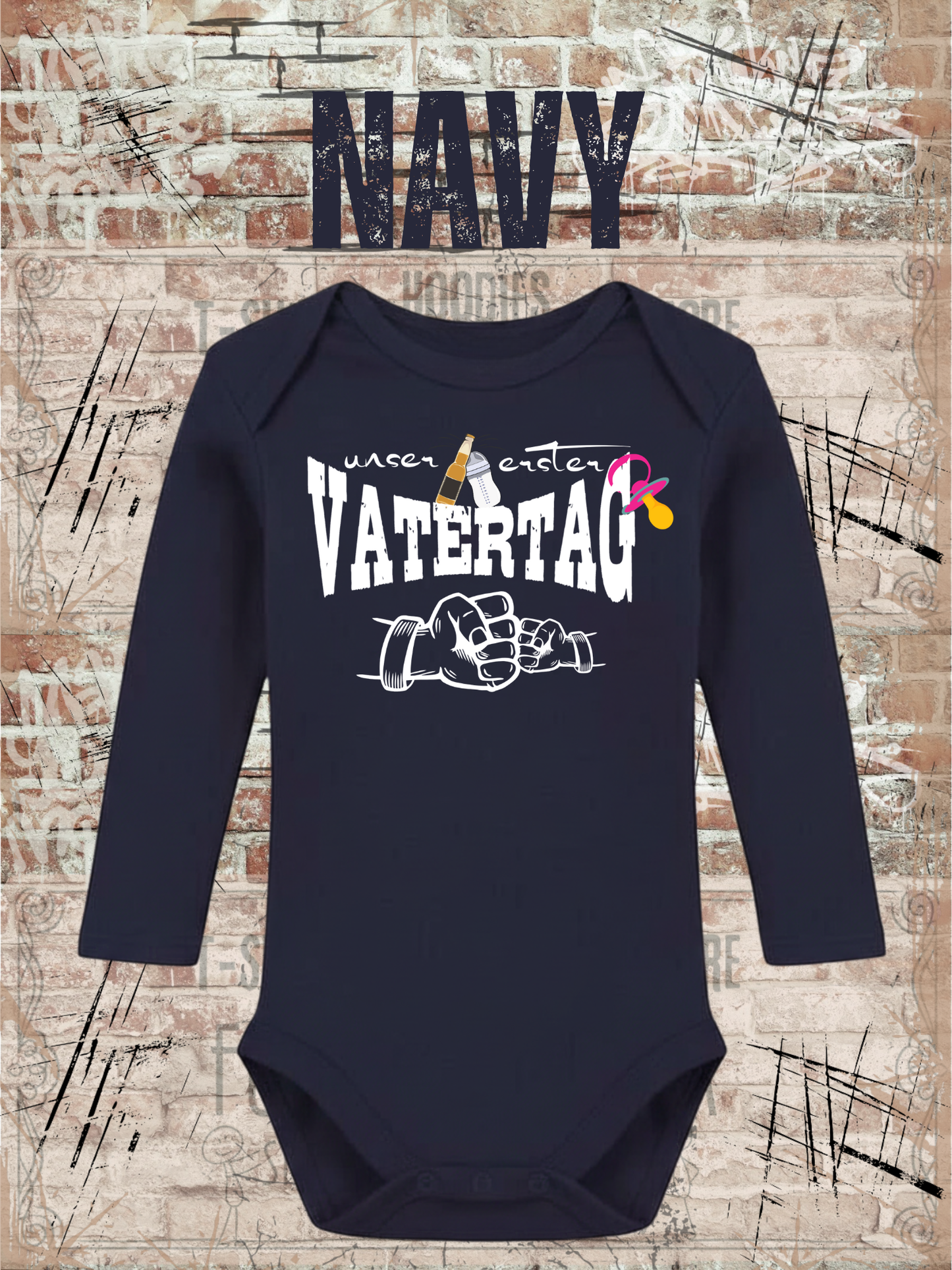 Mädchen Baby Body Unser erster Vatertag Geschenkidee Baby Body Newborn Baby Body Papatag Baby Body Strampler Vatertag