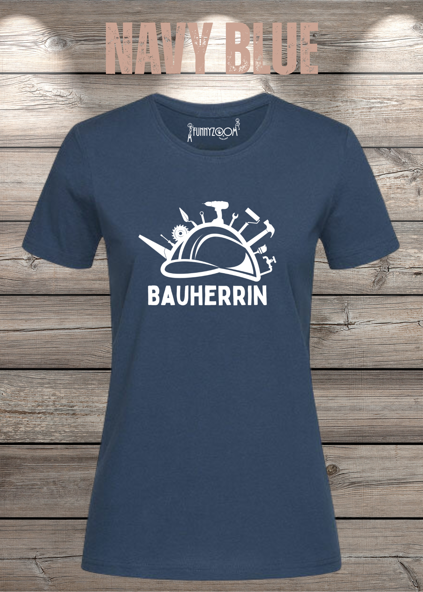 Damen T-Shirt Bauherrin Geschenkidee für Hausbesitzerin Witziges T-Shirt mit Spruch Lustiges Freizeit T-Shirt Haus bauen