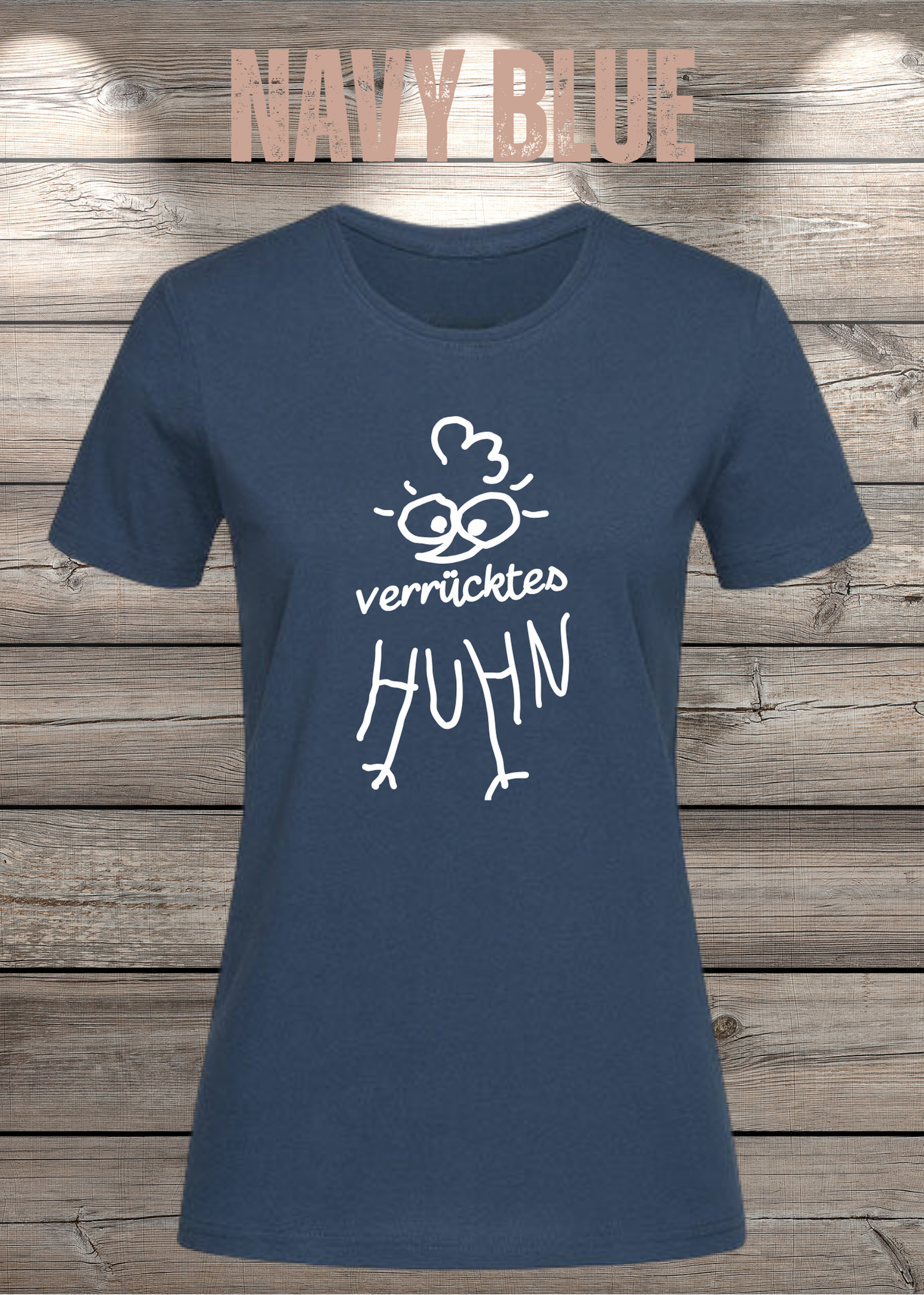 Verrücktes Huhn Damen T-Shirt | Lustiges Huhn Shirt | Witziges Fun Shirt für Frauen