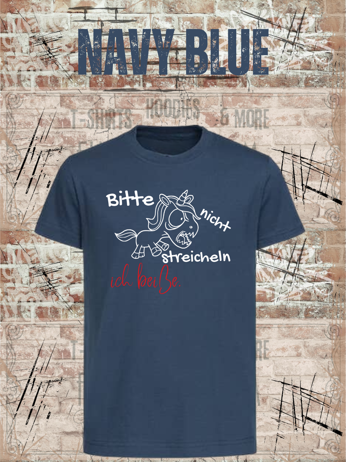 Kinder T-Shirt Einhorn bitte nicht streicheln, ich beiße Witziges Kids T-Shirt Geschenkidee