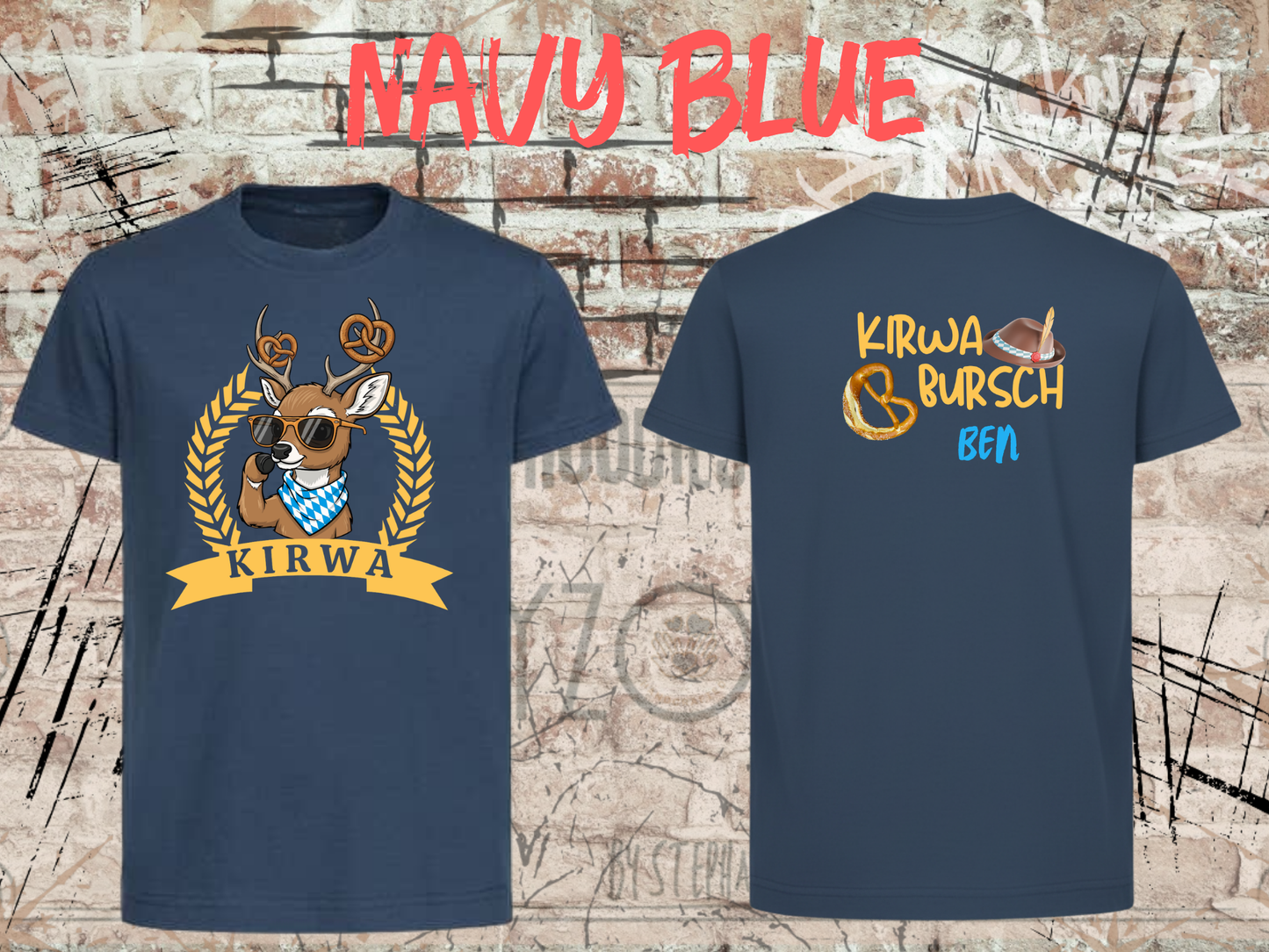 Jungen T-Shirt Kirwa Bursch Bayerisches Volksfest Shirt – Personalisierbar mit Vornamen