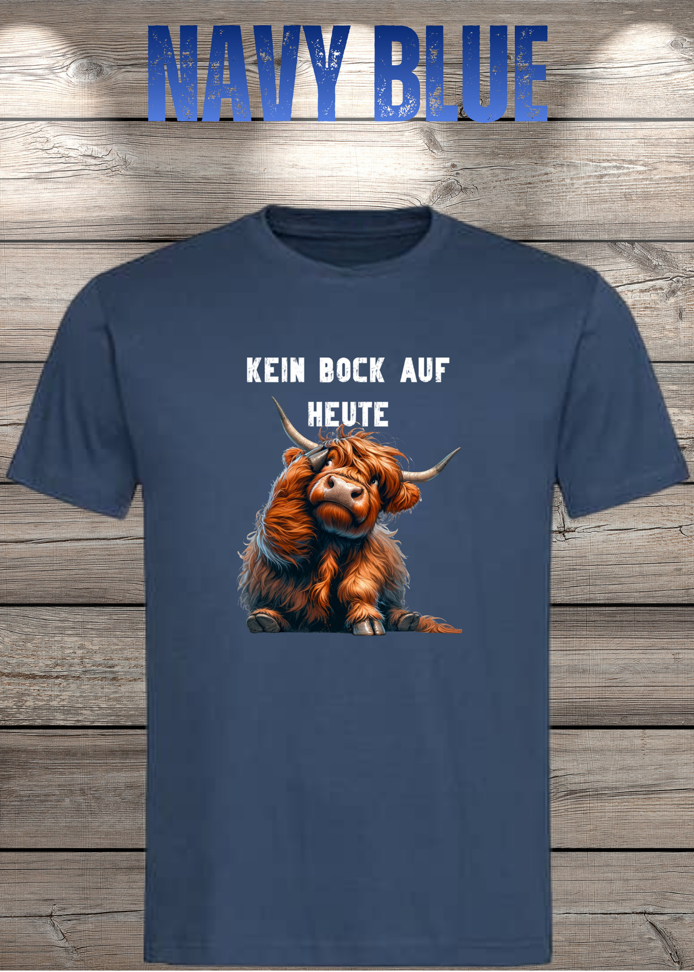 Highland Kuh Unisex T-Shirt Kein Bock auf heute - Montags-Mood