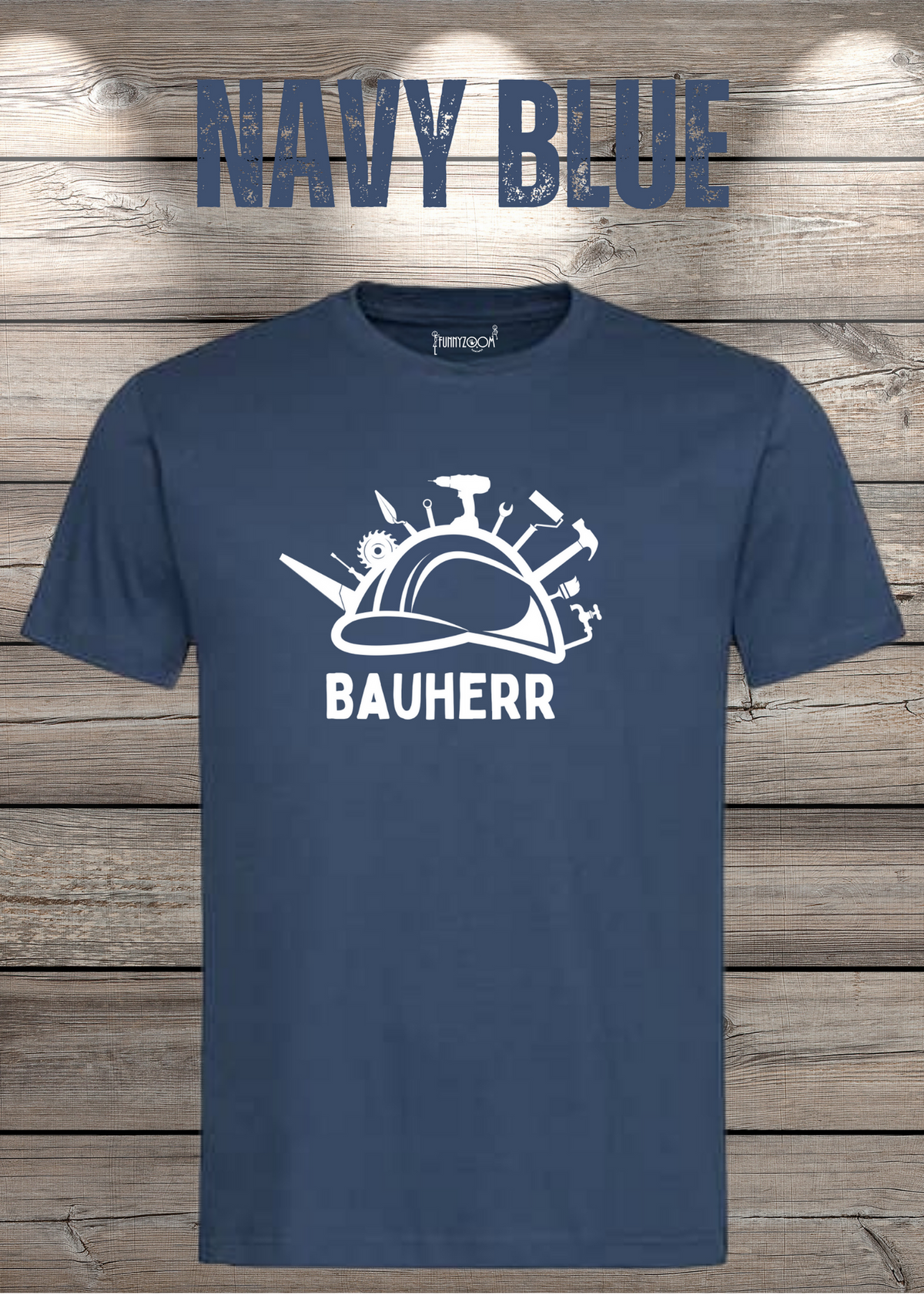Bauherr T-Shirt Herren in Navy Blue.