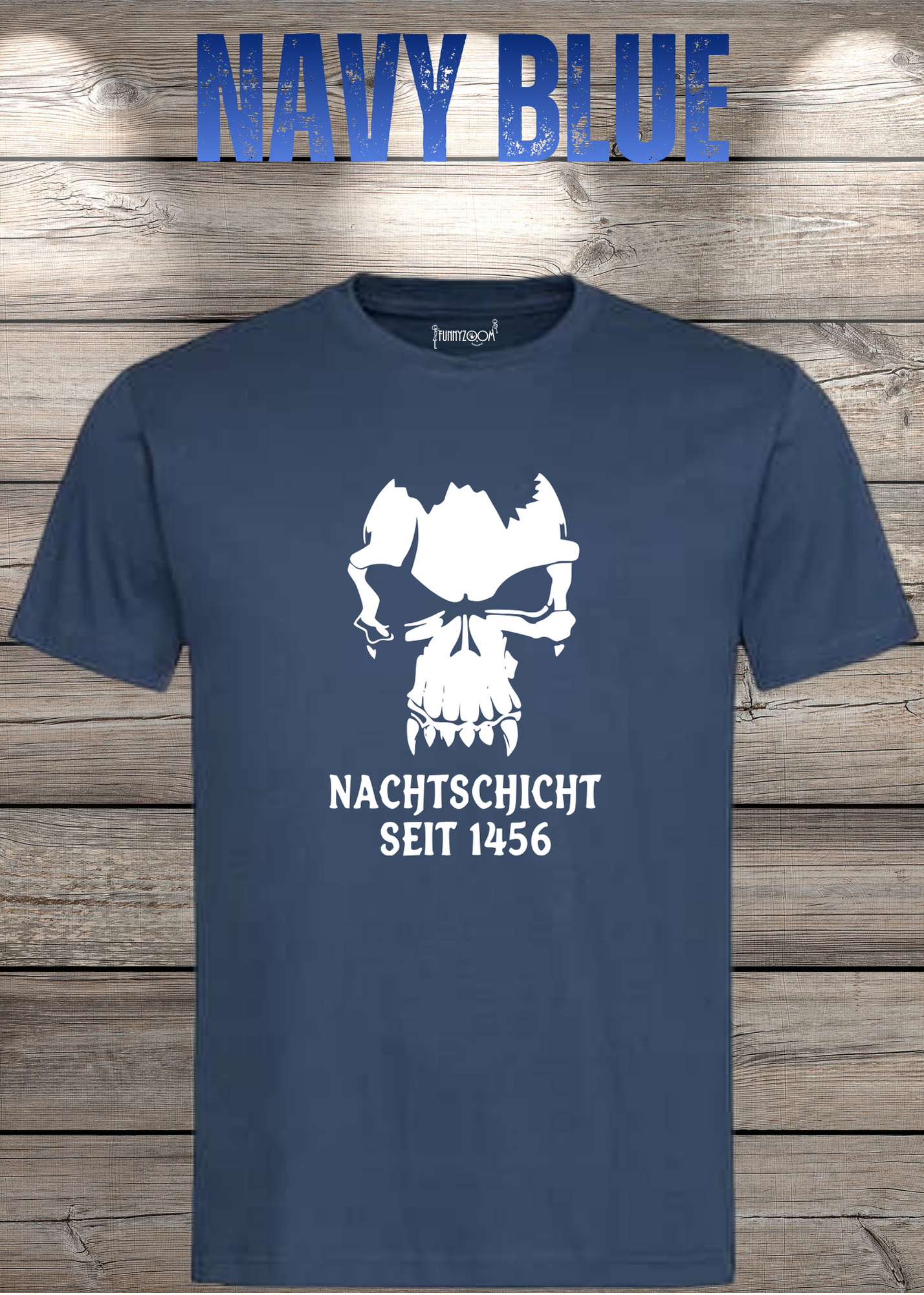 Gothic T-Shirt Skull Totenkopf Vampir Nachtschicht seit 1456 – Unisex Geschenkidee