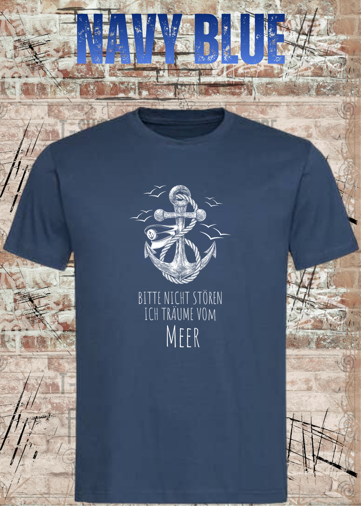 Rockiges Anker T-Shirt Herren & Damen – Bitte nicht stören ich träume vom Meer – Maritime Vintage Shirt