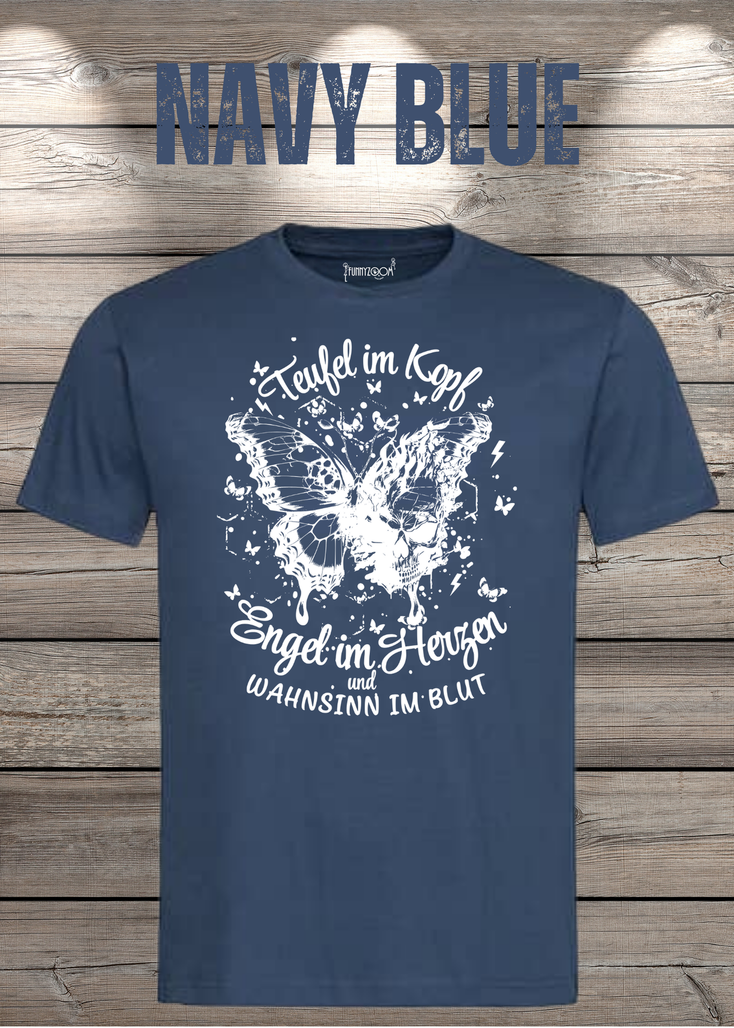 T-Shirt Teufel im Kopf Engel im Herzen Witziges T-Shirt mit Spruch Geschenkidee Unisex