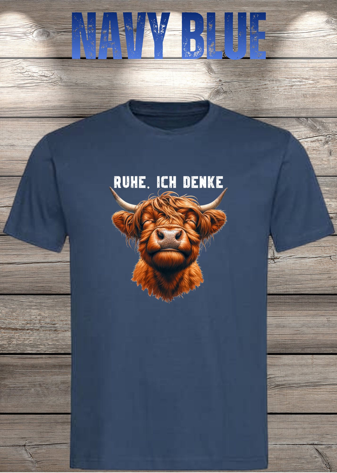 Highland Kuh Unisex T-Shirt - Ruhe! Ich denke...