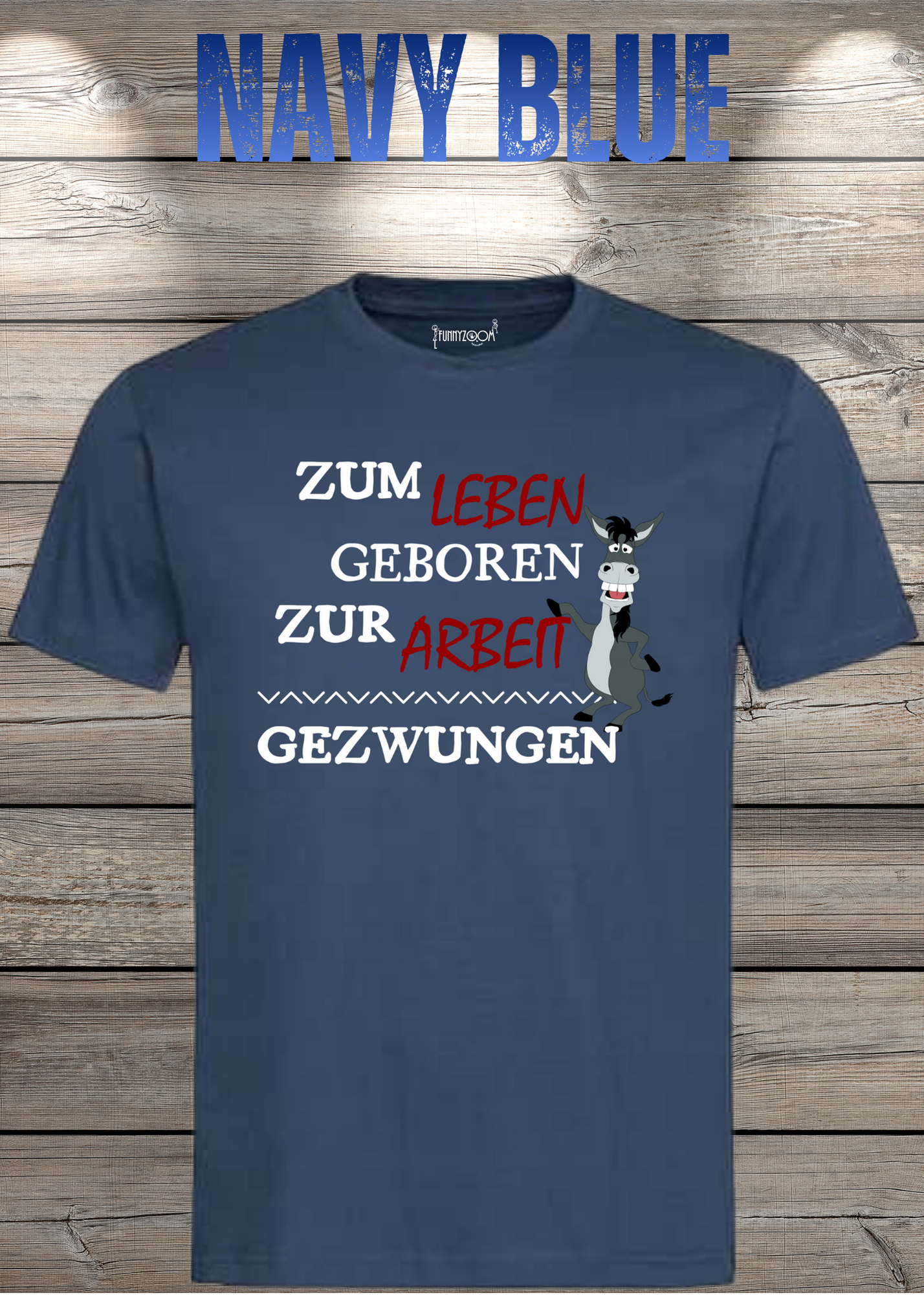 T-Shirt 'Zum Leben geboren zur Arbeit gezwungen' - Witziges Geschenk Unisex