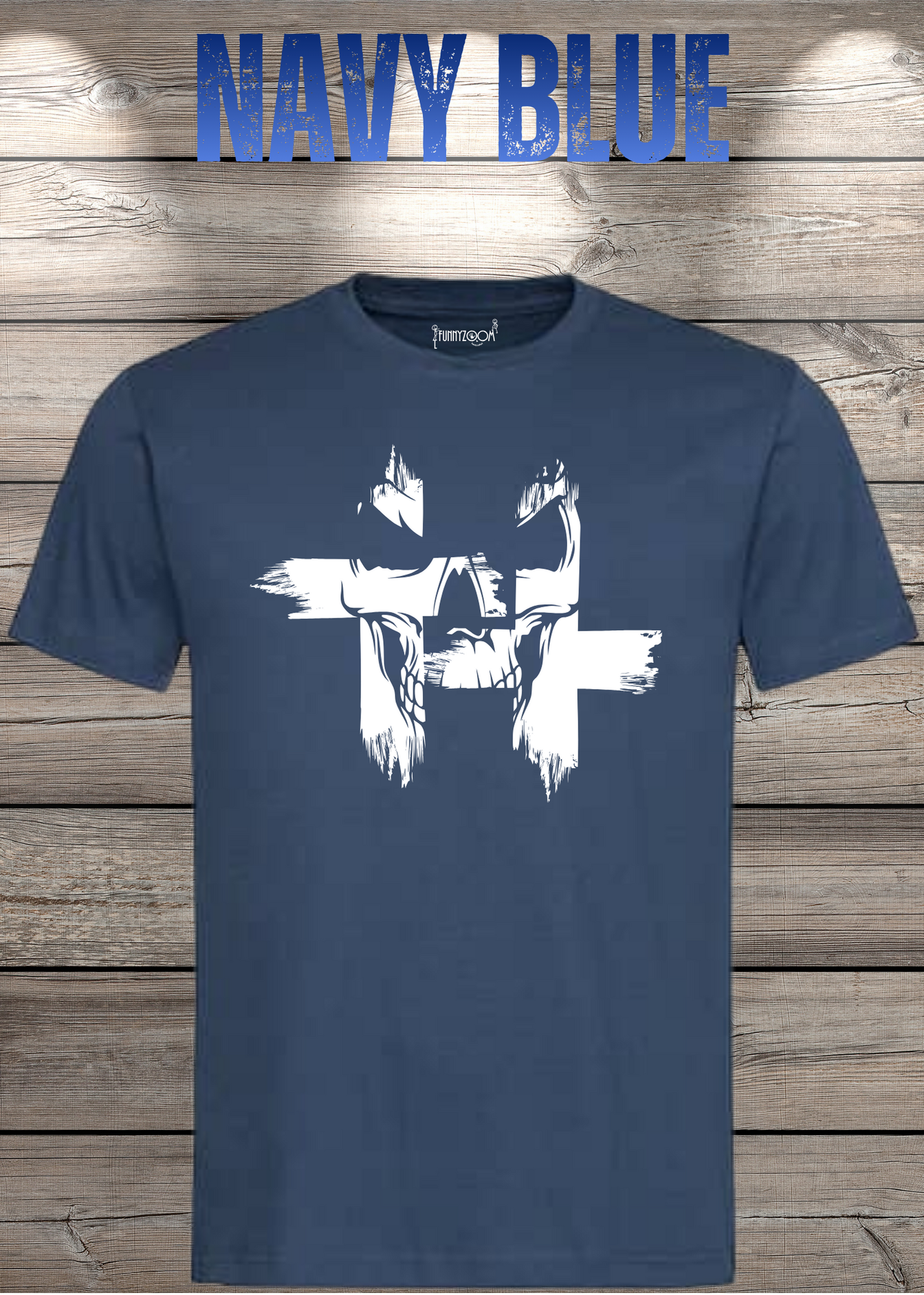T-Shirt Kreuz Skull Totenkopf - Gothic Geschenkidee Rock Metal Style