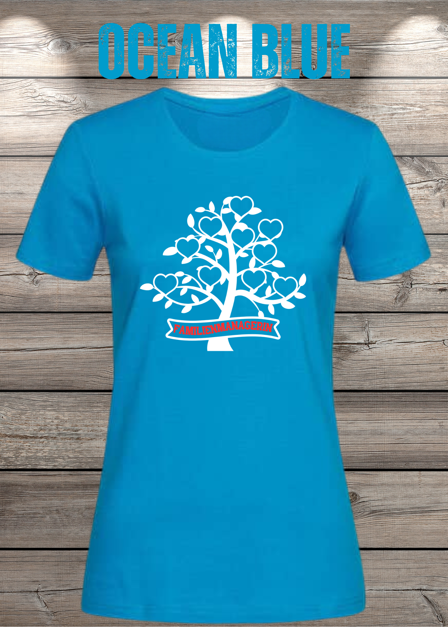Familienmanagerin T-Shirt Damen – Herzbaum | Geschenk für Mama