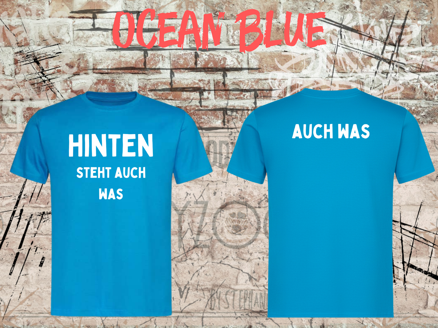 Hinten steht auch was – Lustiges Front & Back T-Shirt | Witziges Sprüche Shirt Damen & Herren
