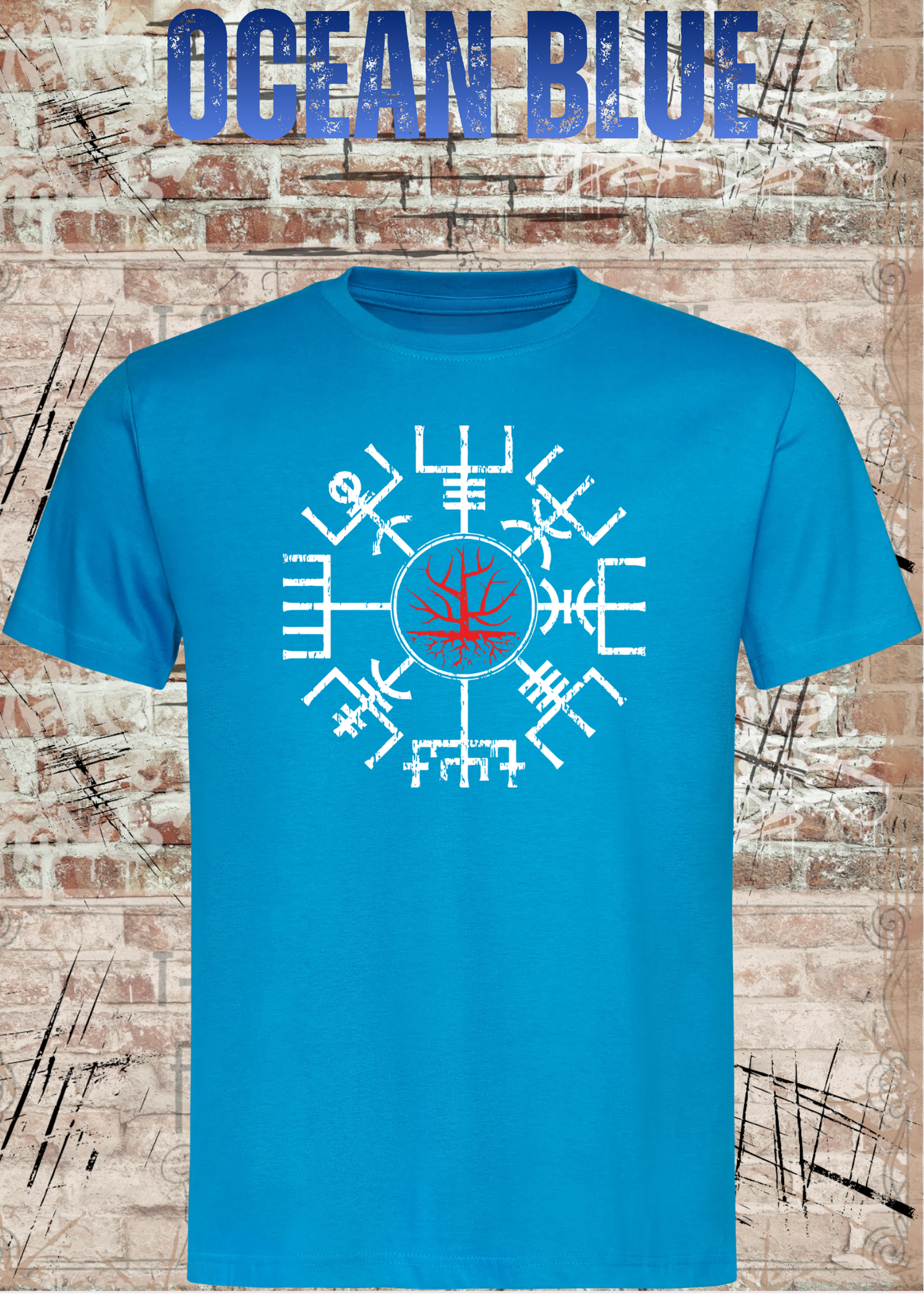 Vegvisir Baum des Lebens Wikinger T-Shirt | Nordische Runen | Unisex Shirt