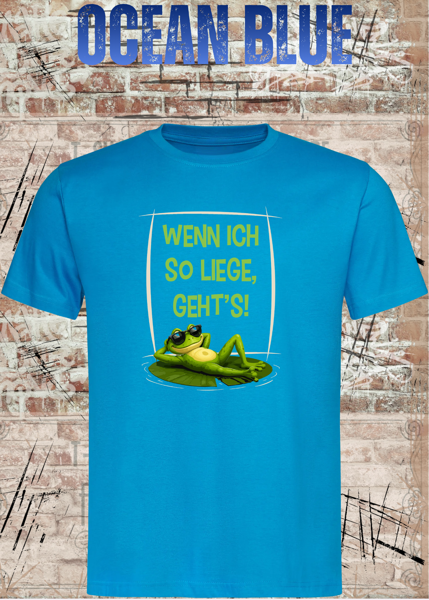 Wenn ich so liege, geht's! Frosch T-Shirt – Lustiges Fun Shirt mit chilligem Frosch
