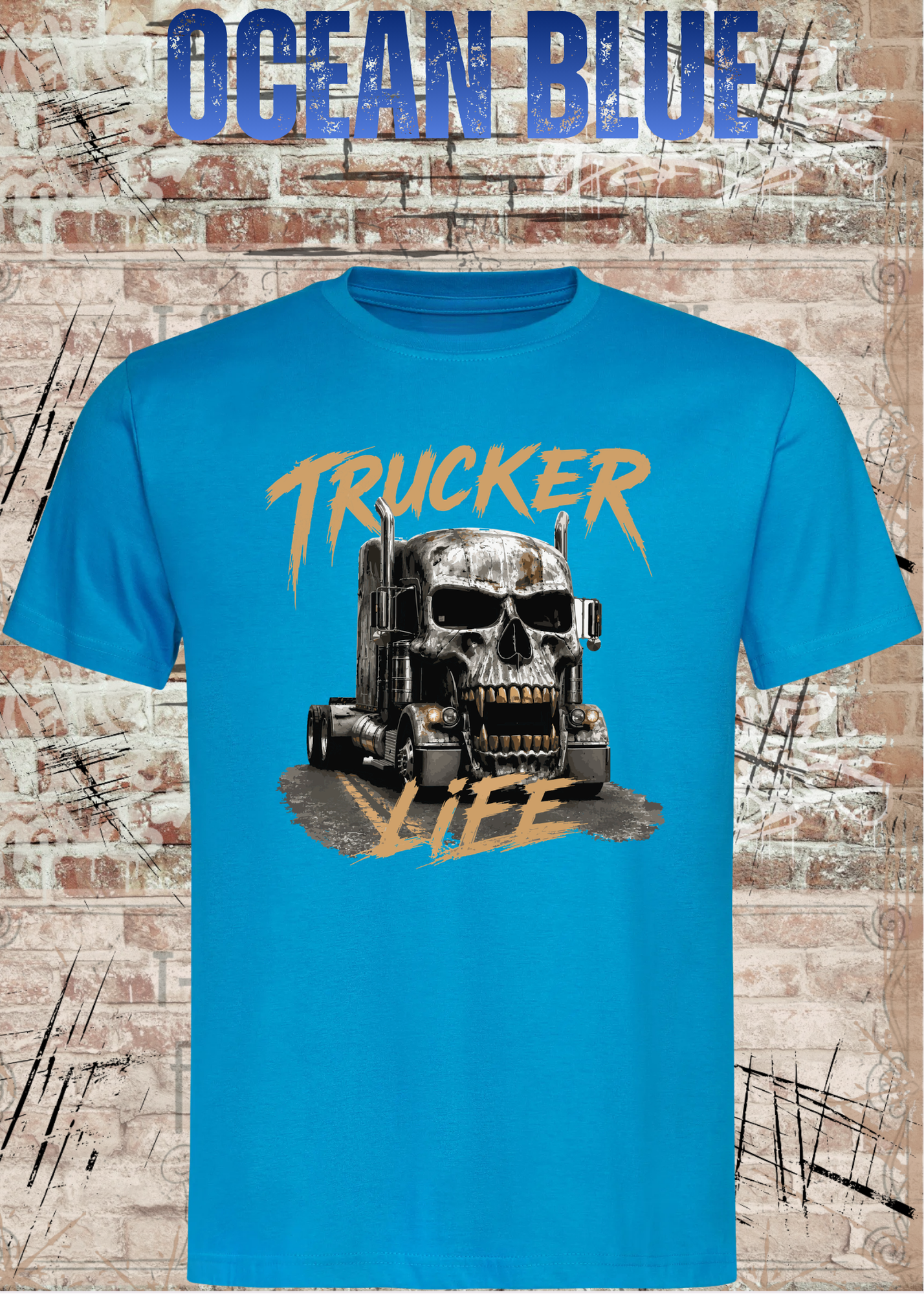 Trucker Life T-Shirt – LKW Totenkopf Shirt für Trucker