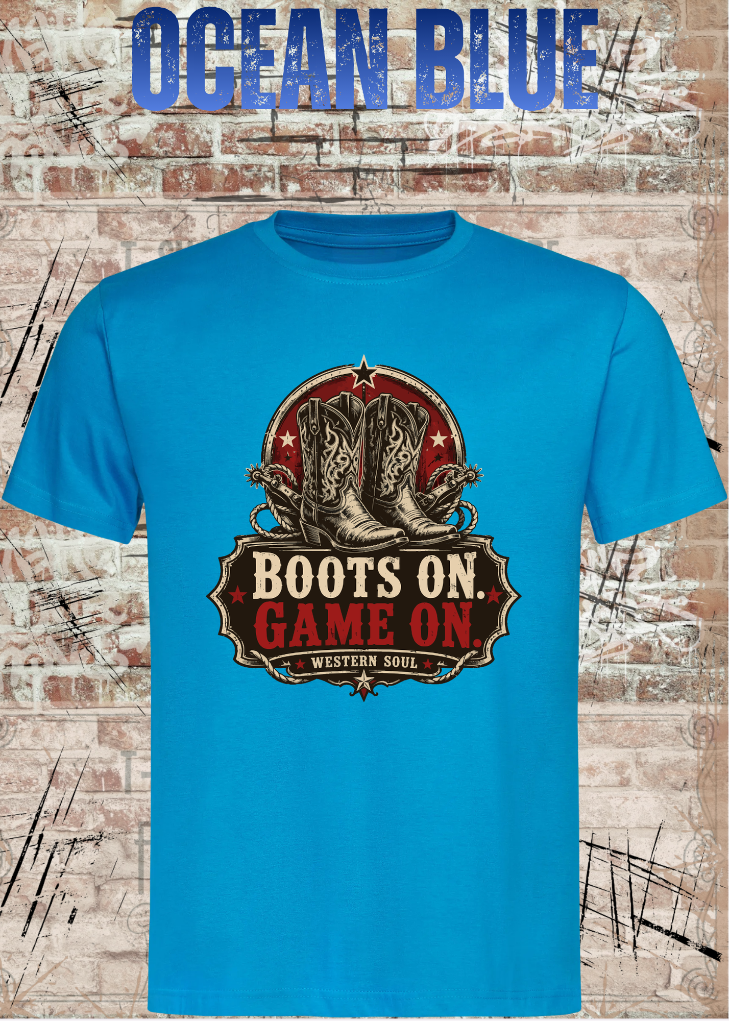 Boots On – Game On | Western Soul Unisex T-Shirt