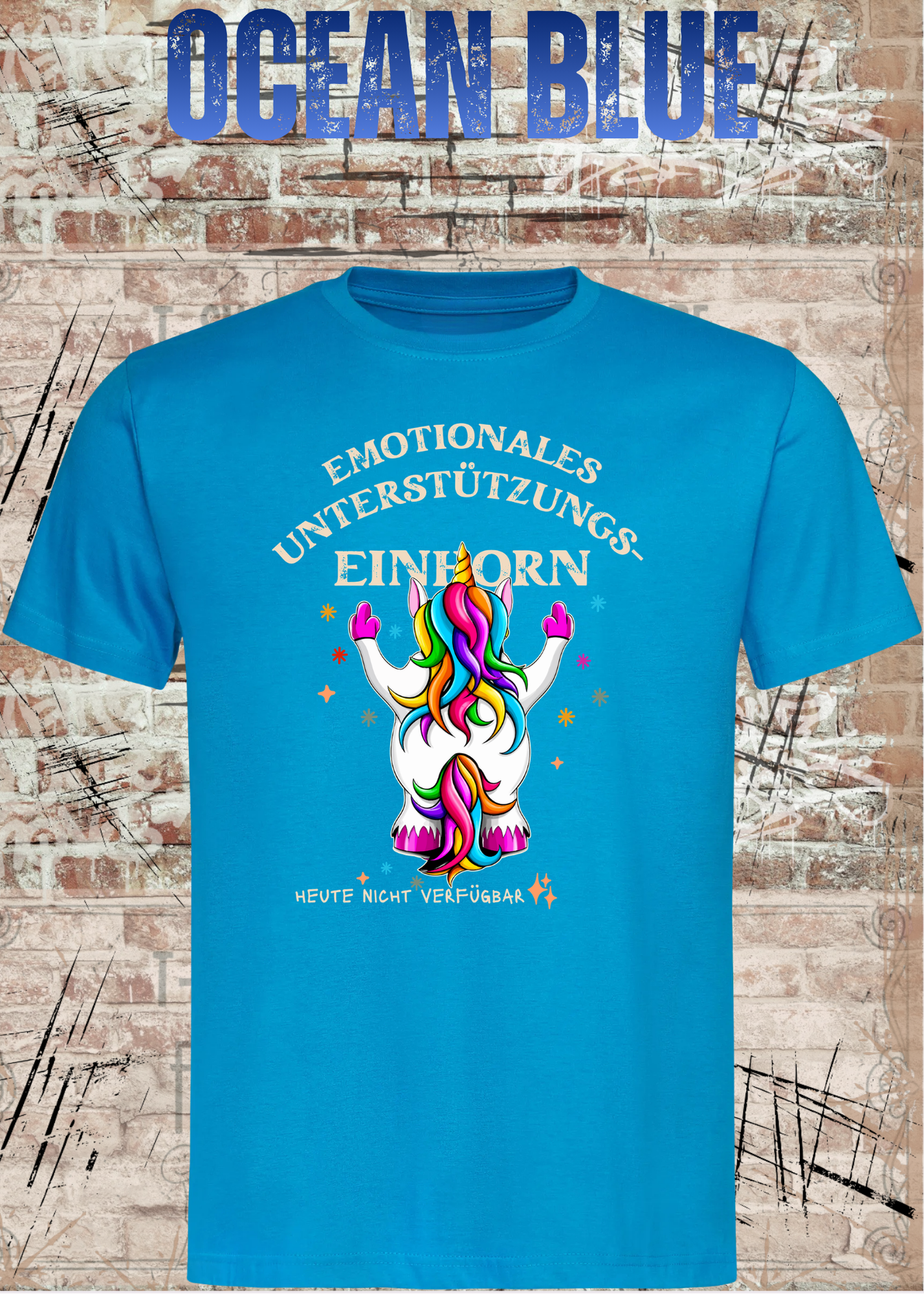 Emotionales Unterstützungs-Einhorn T-Shirt – Lustiges Unicorn Shirt Damen Herren