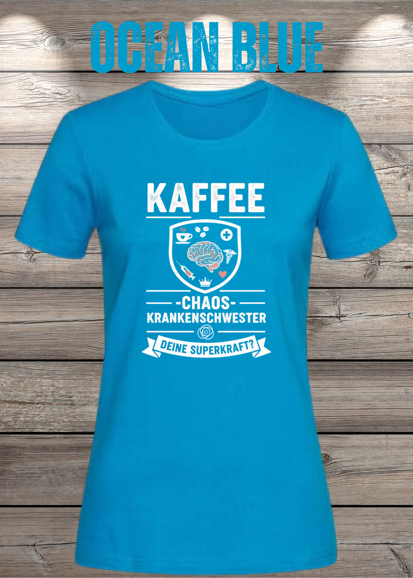 Krankenschwester T-Shirt - Kaffee Chaos Superkraft - Lustiges Geschenk