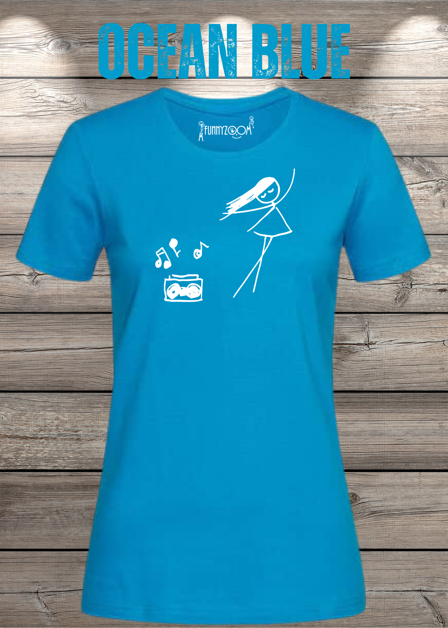 Damen T-Shirt Music for Life - T-Shirt Geschenkidee, lustiges T-Shirt, T-Shirt Musik, witziges T-Shirt, Freizeit T-Shirt Musik