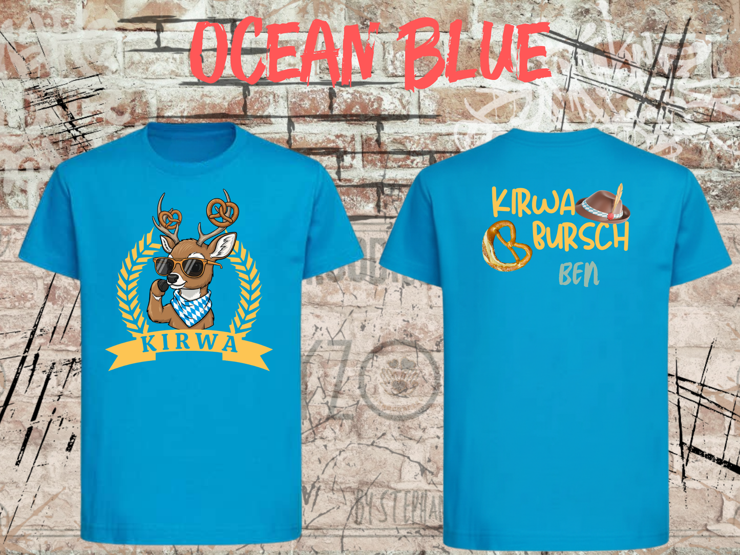 Jungen T-Shirt Kirwa Bursch Bayerisches Volksfest Shirt – Personalisierbar mit Vornamen