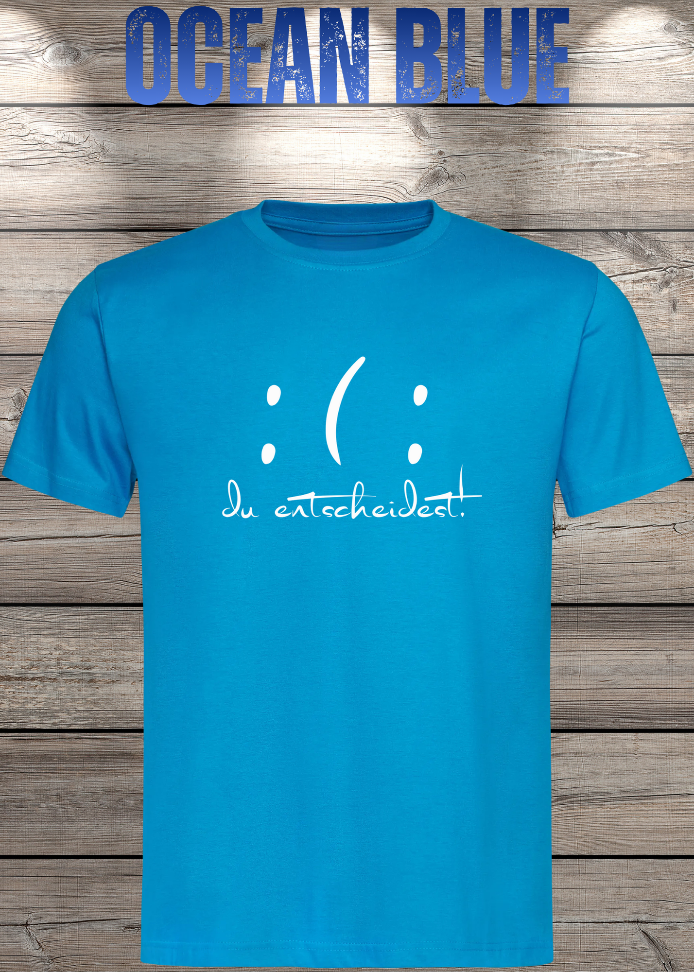 T-Shirt 'Du entscheidest' - Witziges Spruch-Shirt mit gutem & bösem Smiley