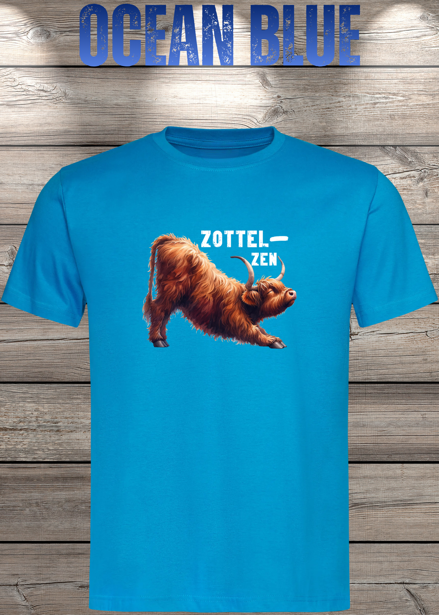 Highland Kuh Unisex T-Shirt - Zottel-Zen - Entspannte Vibes