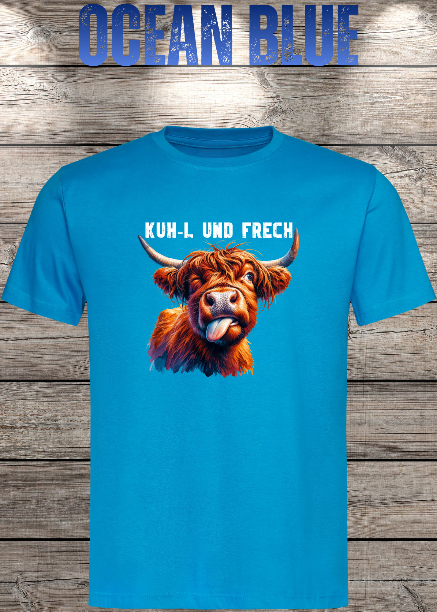 Highland Kuh Unisex T-Shirt Kuh-l und frech! Zottel-Power