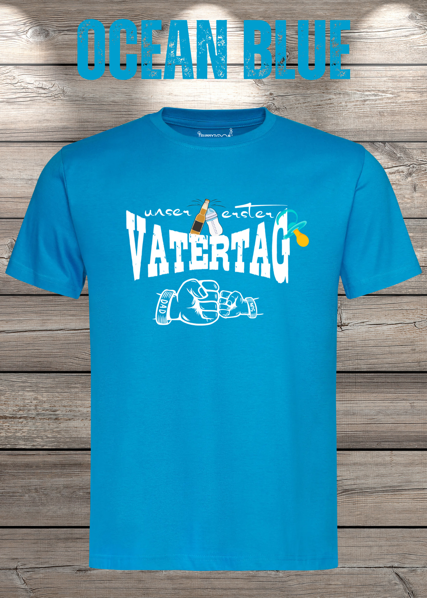 Herren T-Shirt für Papas mit Jungs Unser erster Vatertag Partnerschirt Vater Sohn T-Shirt Geschenkidee Witziges Papa T-Shirt